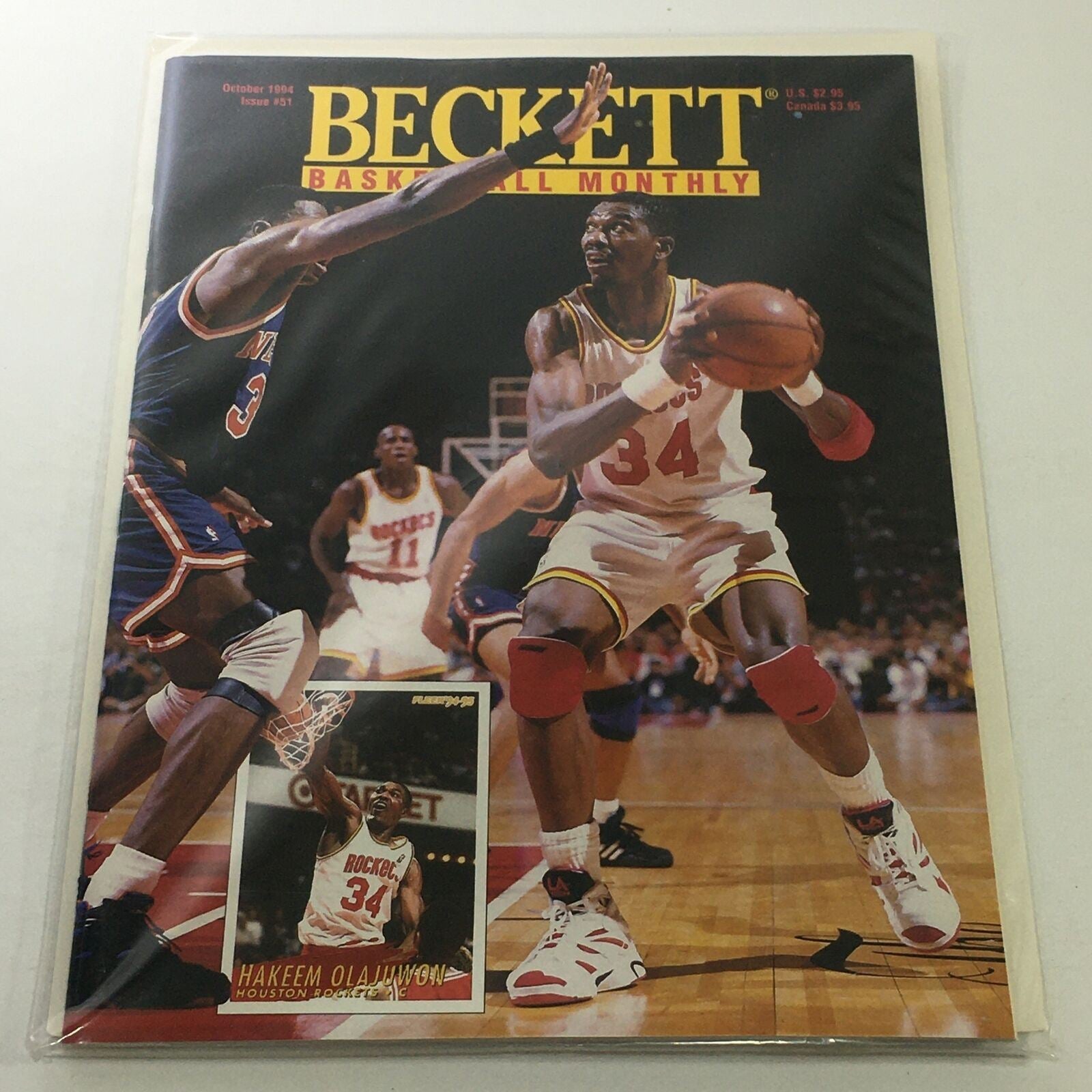 Beckett Basketball Monthly: October 1994 Issue #51 - Houston Hakeem Olajuwon