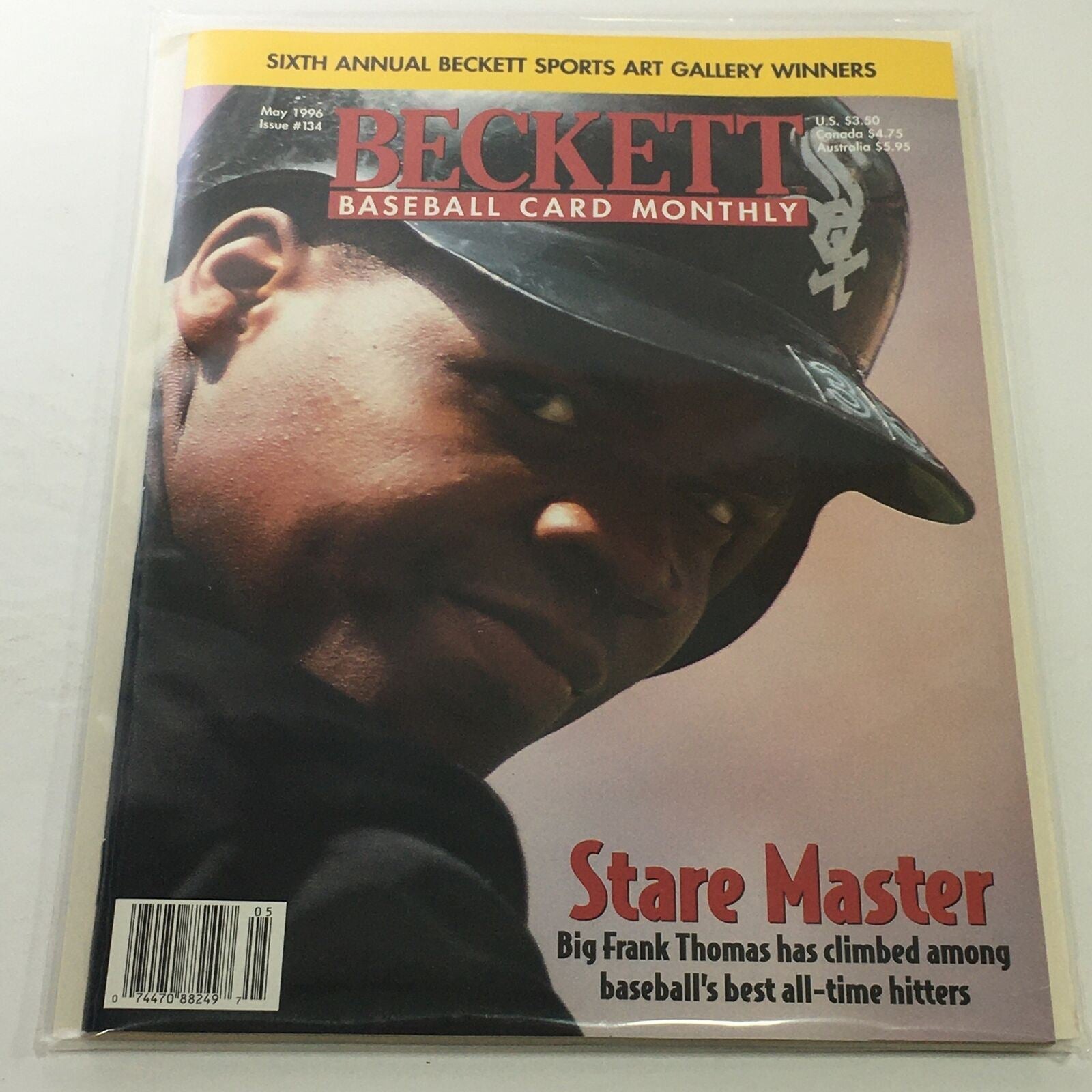 Beckett Baseball Card Monthly: May 1996 Issue #134 - Stare Master Frank Thomas