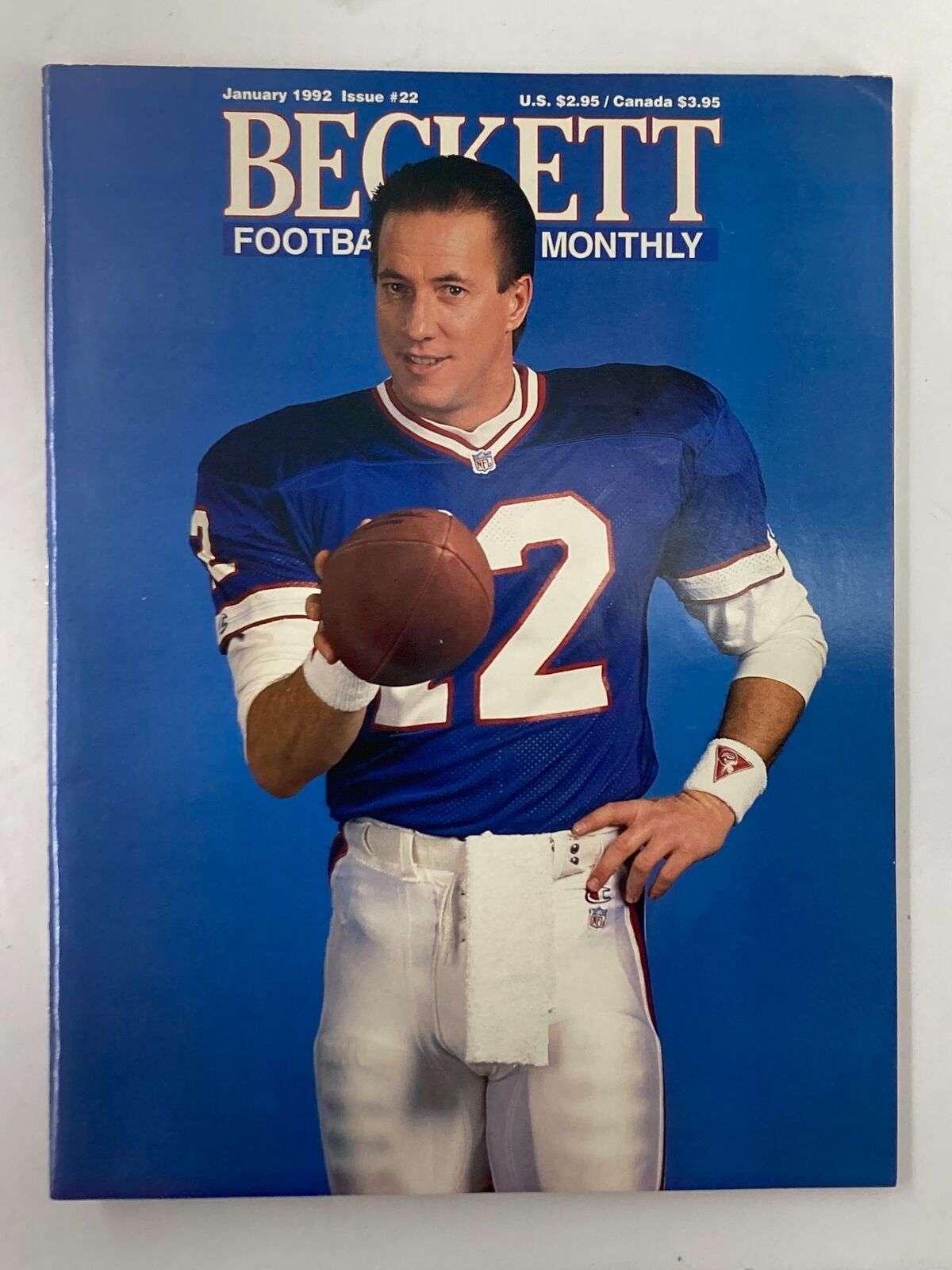 Beckett Football Card Monthly January 1992 Vol 4 #1 Jim Kelly No Label