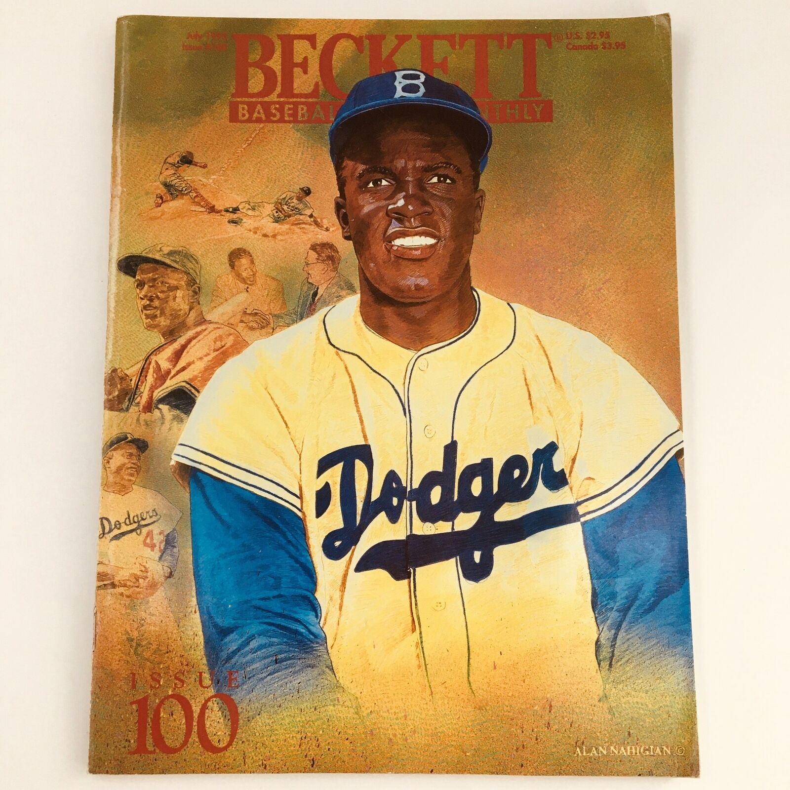 Beckett Baseball Card Monthly Magazine July 1993 Jackie Robinson Cover Newsstand