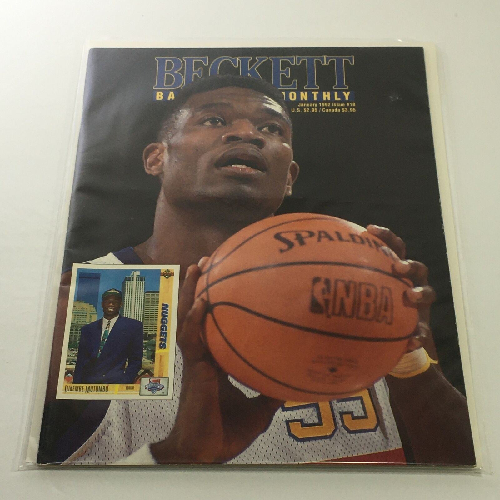 Beckett Basketball Monthly: January 1992 Issue #18 - Nuggets Dikembe Mutombo