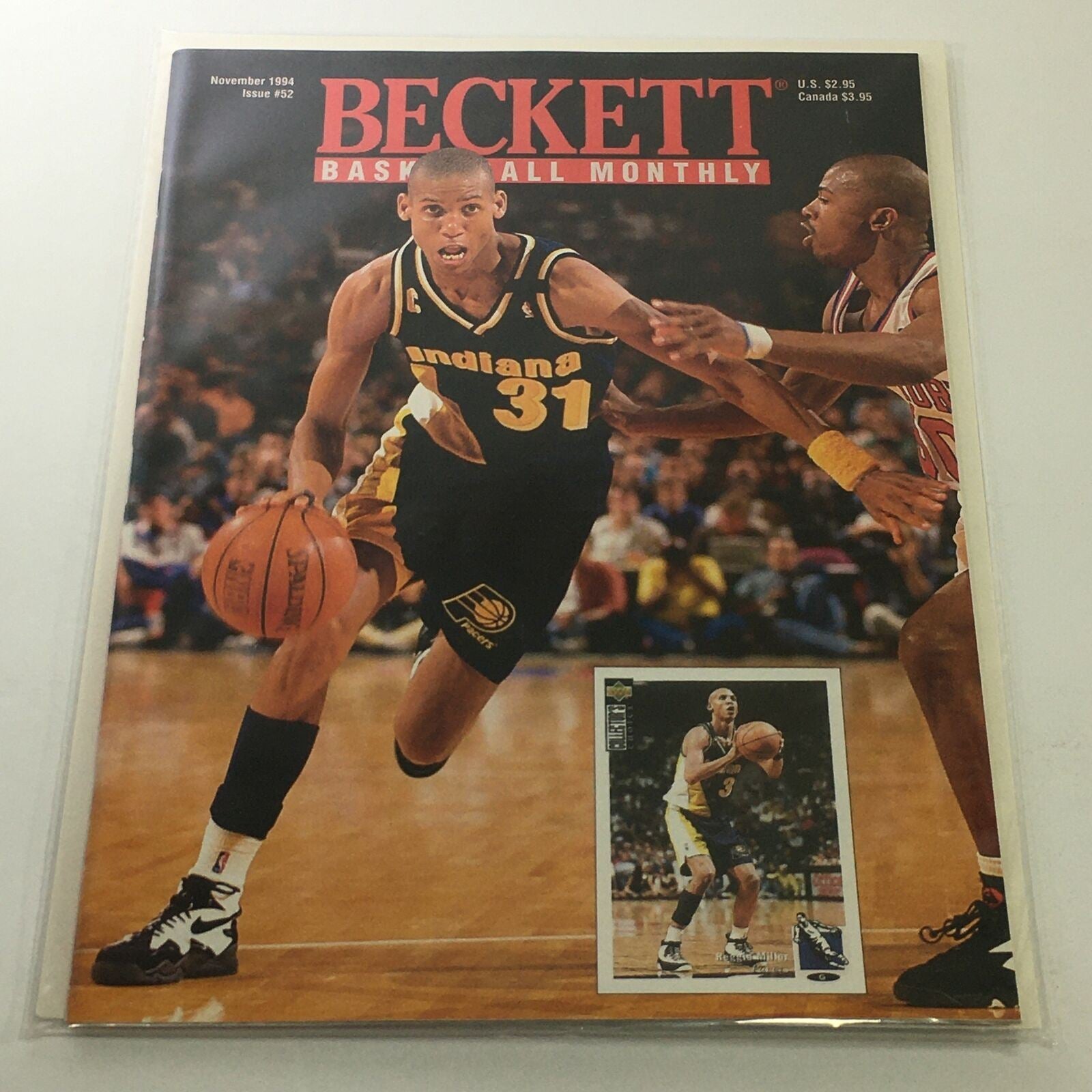 Beckett Basketball Monthly: November 1994 Issue #52 - Indiana Reggie Miller