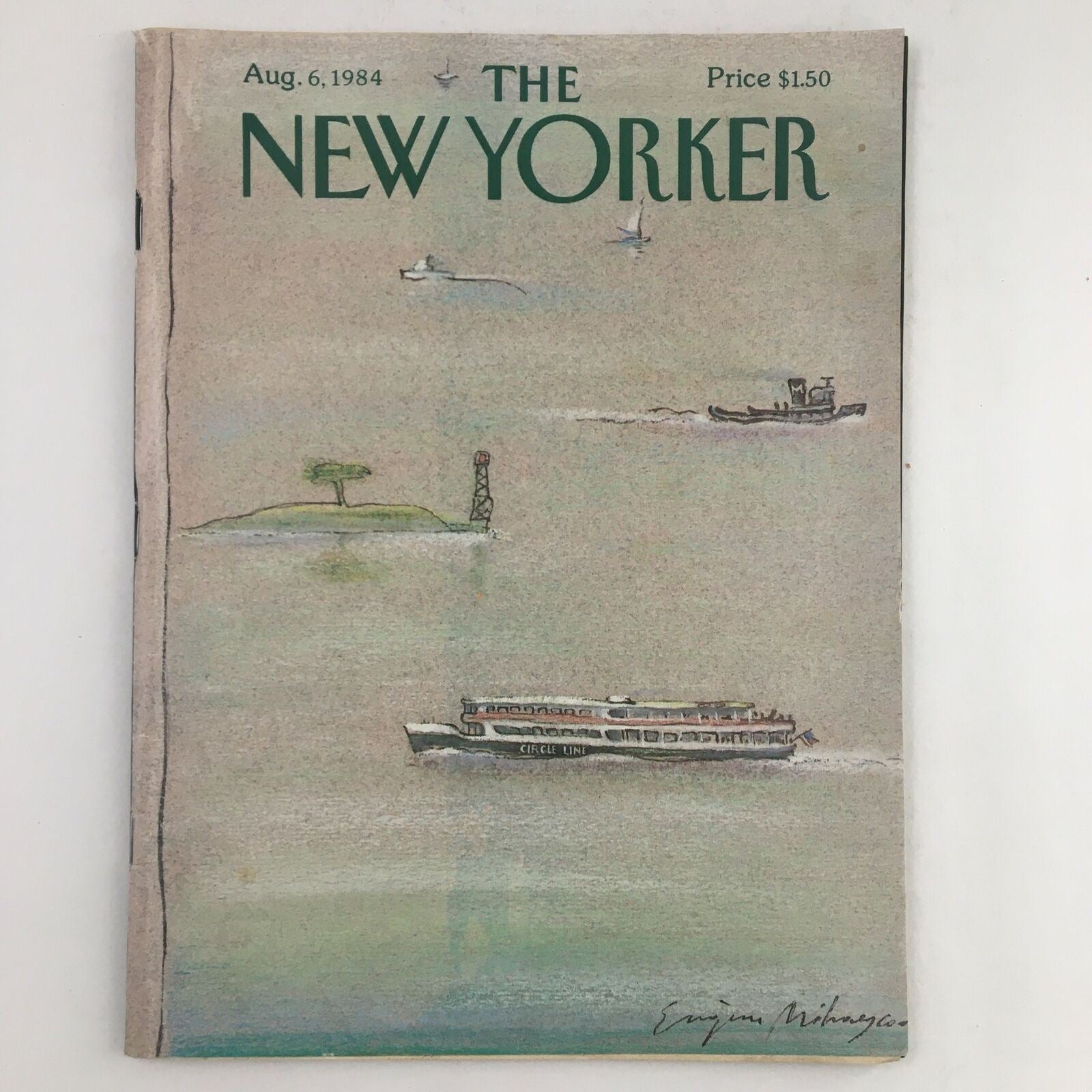 The New Yorker Magazine August 6 1984 Sailing Ships by Eugene Mihaesco No Label