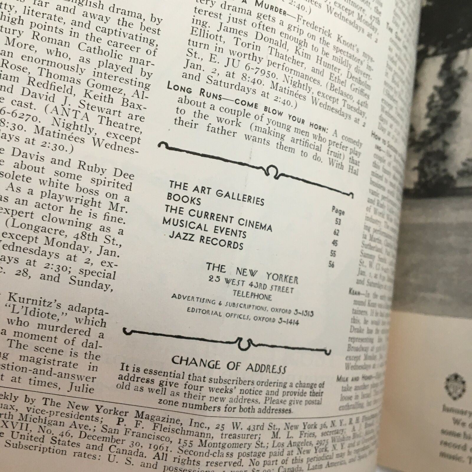 The New Yorker Full Magazine December 30 1961 Flying Objects by Beatrice Szanton