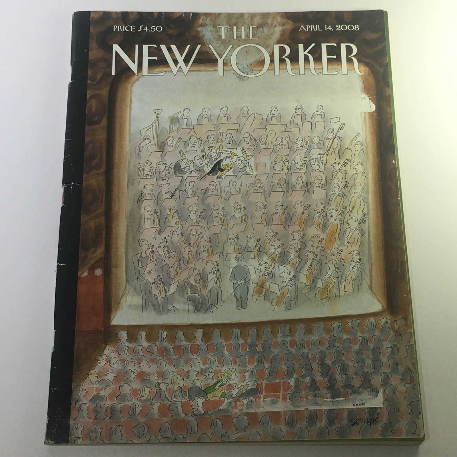 The New Yorker April 14 2008 - Full Magazine Theme Cover Jean-Jacques Sempé