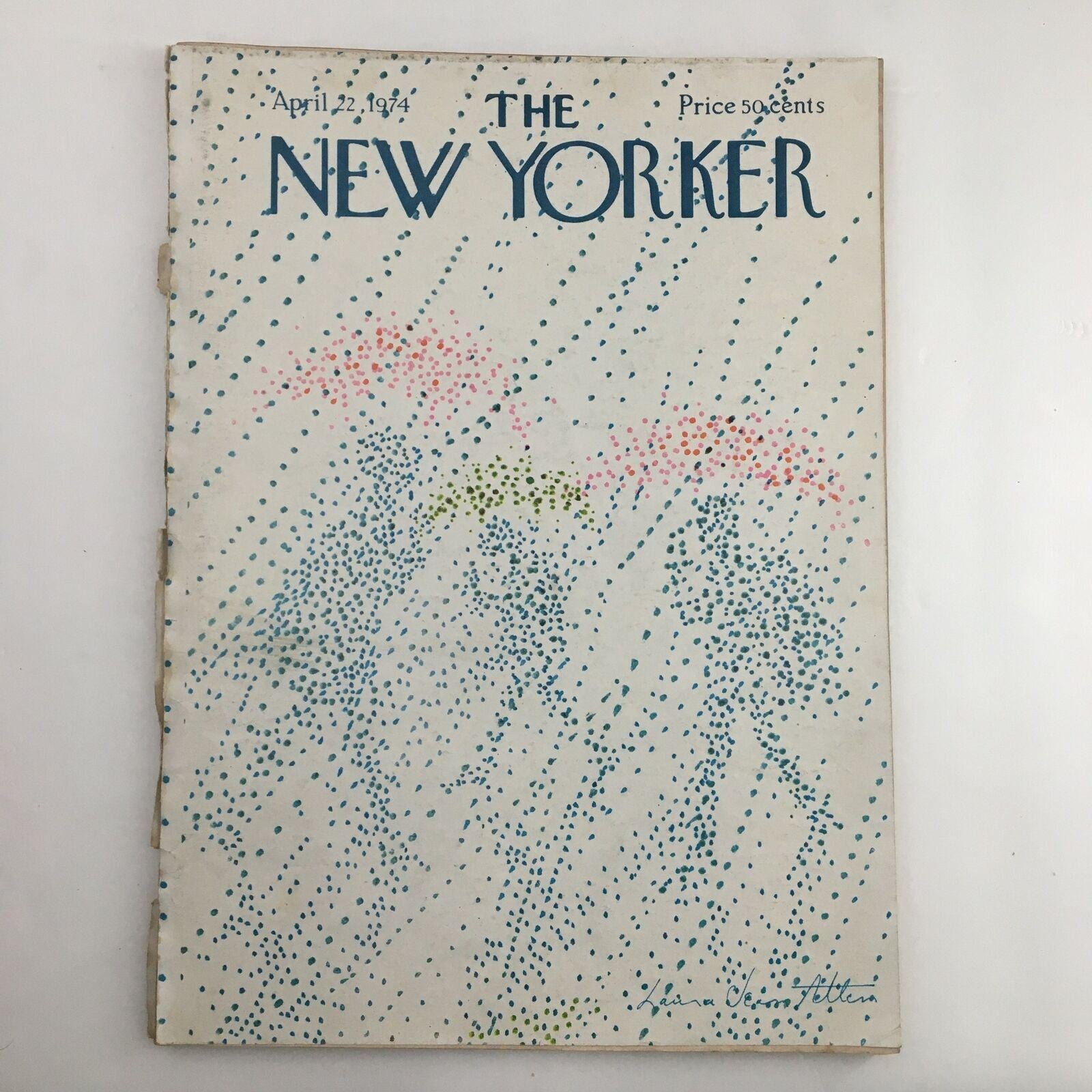 The New Yorker Magazine April 22 1974 Human Raindrops Form by Laura Jean Allen