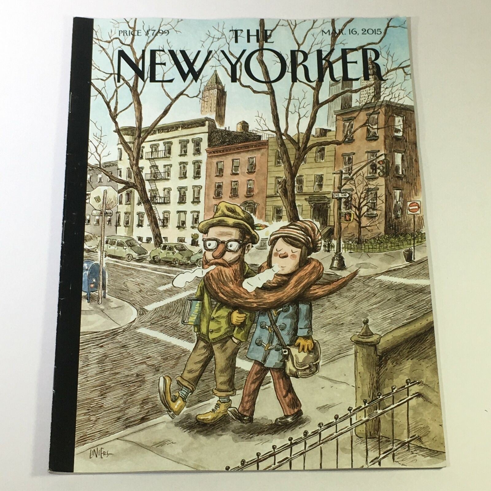 The New Yorker Magazine March 16 2015 Going for a Walk by Liniers No Label VG