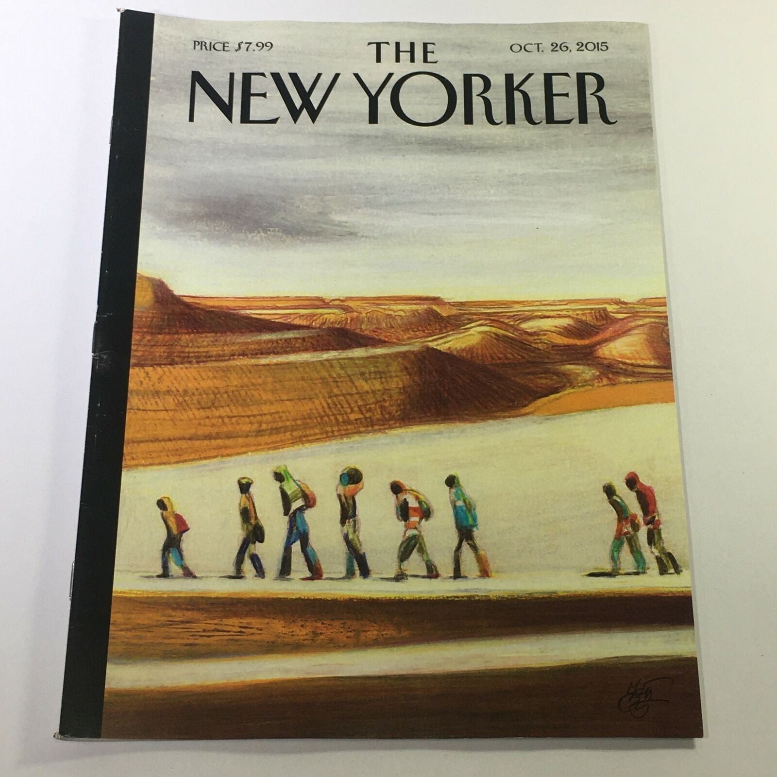 The New Yorker October 26 2015 Group of People in the Desert by Lorenzo Mattotti