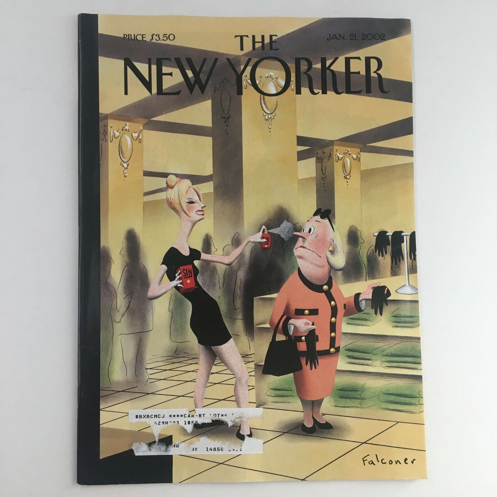 The New Yorker Full Magazine January 21 2002 A Whiff of Sin by Ian Falconer VG