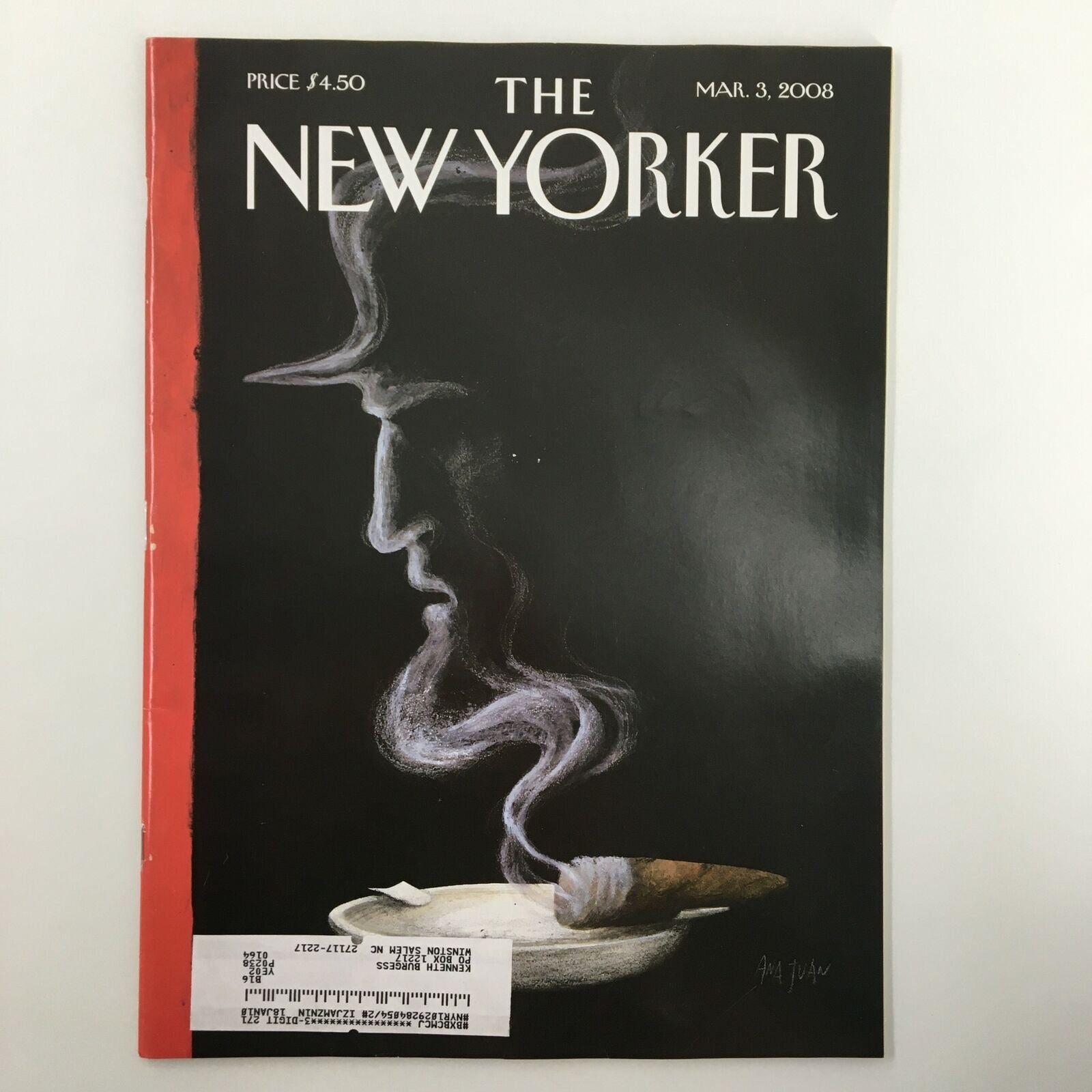 The New Yorker Full Magazine March 3 2008 Fading Theme Cover by Ana Juan