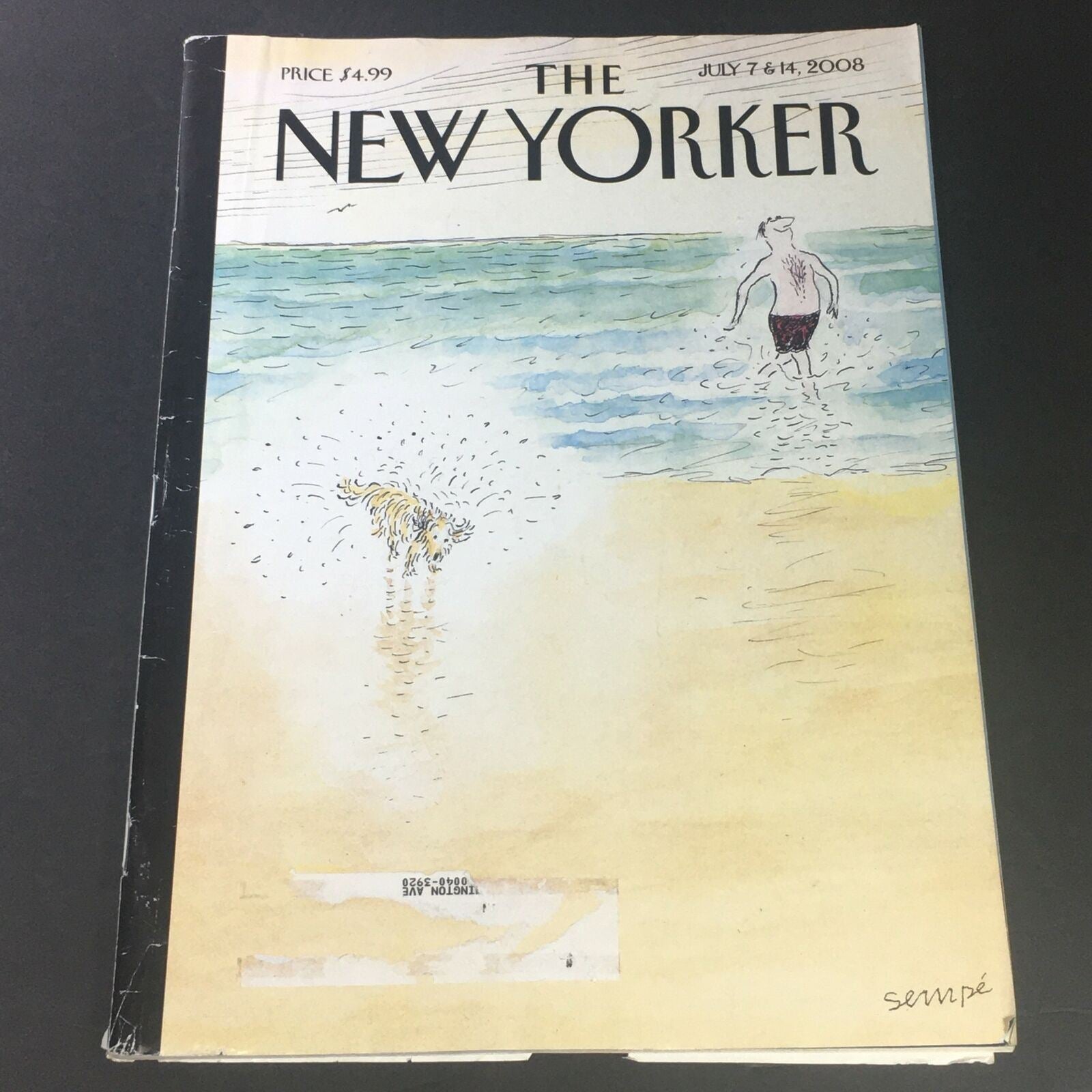 The New Yorker July 7 & 14 2008 - Full Magazine Theme Cover Jean-Jacques Sempé