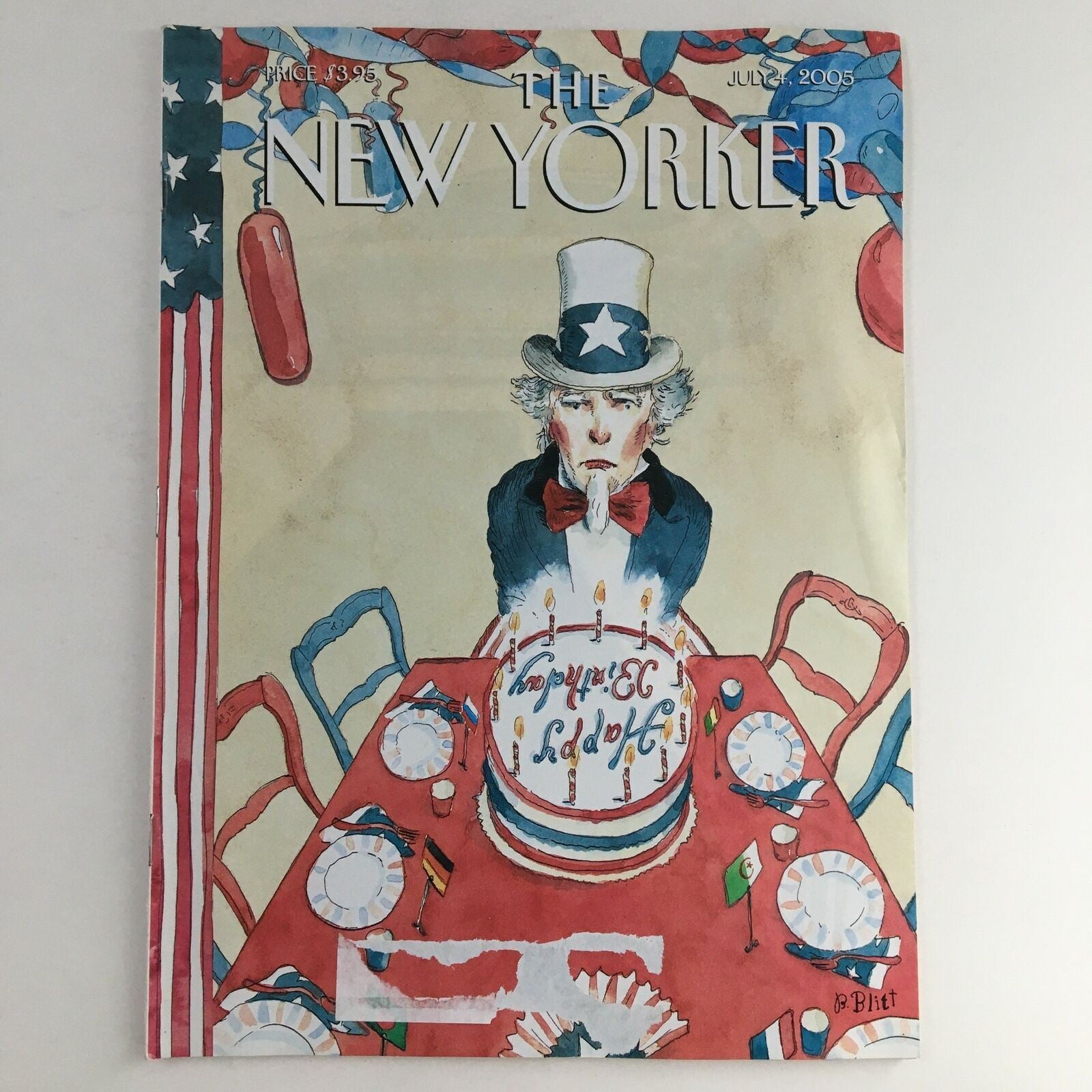 The New Yorker Full Magazine July 4 2005 Party of One by Barry Blitt VG