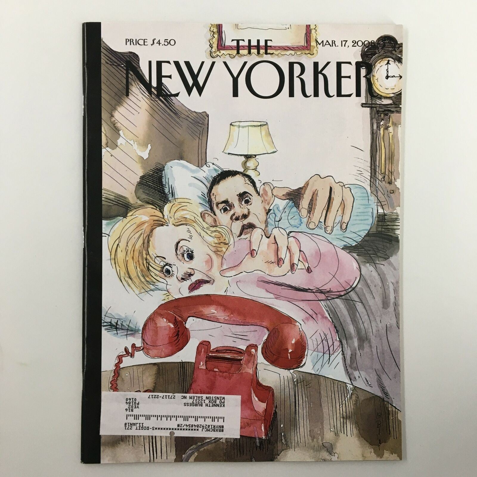 The New Yorker Full Magazine March 17 2008 I'll Get It by Barry Blitt