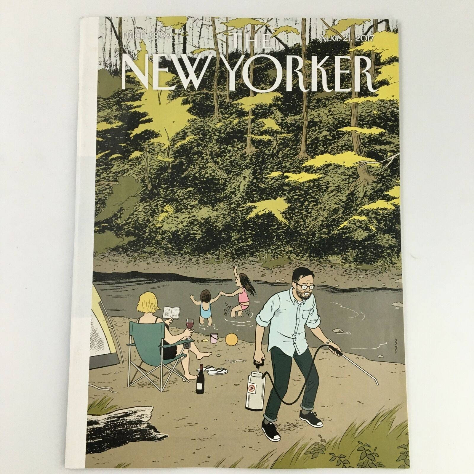 The New Yorker August 21 2017 Full Magazine Theme Cover Adrian Tomine Newsstand