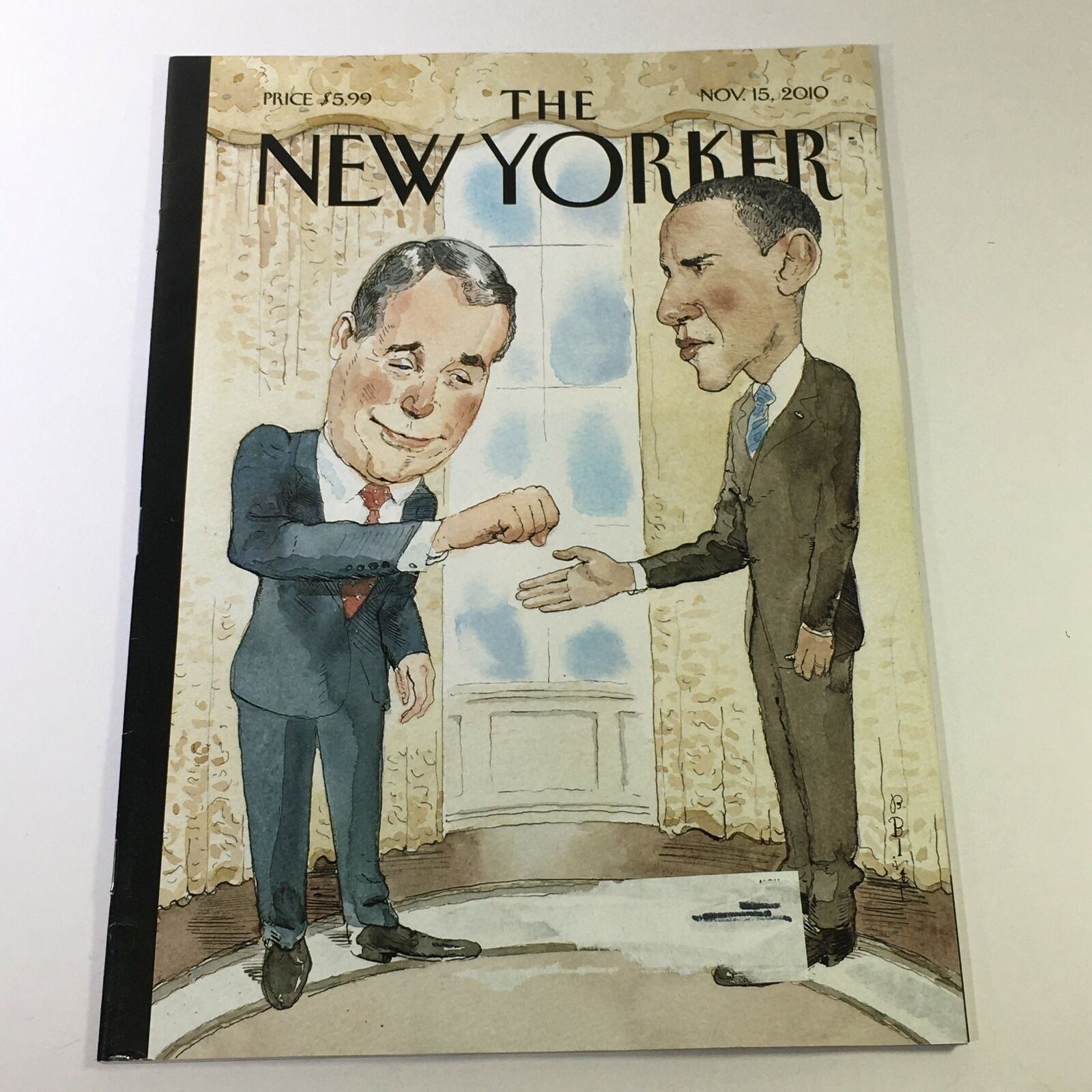 The New Yorker Magazine November 15 2010 Barack Obama & John Boehner Theme Cover