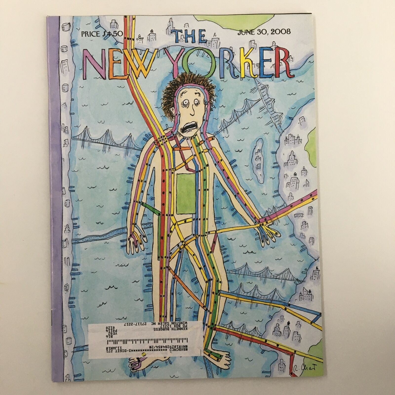 The New Yorker Full Magazine June 30 2008 Subway Man by Roz Chast VG