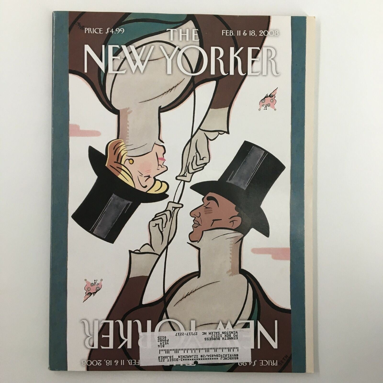 The New Yorker Full Magazine February 11 2008 Eustace Tillarobama Rea Irvin VG