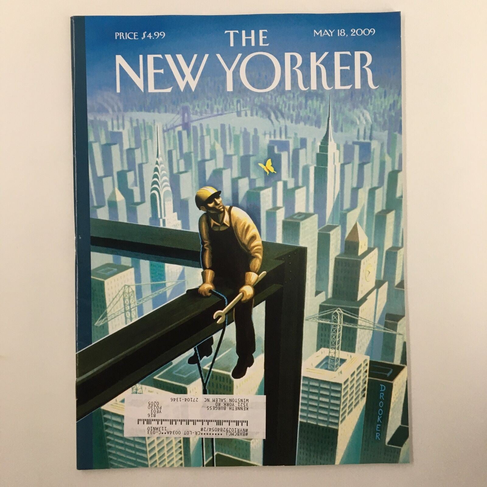 The New Yorker Full Magazine May 18 2009 Coming Up For Air by Eric Drooker VG