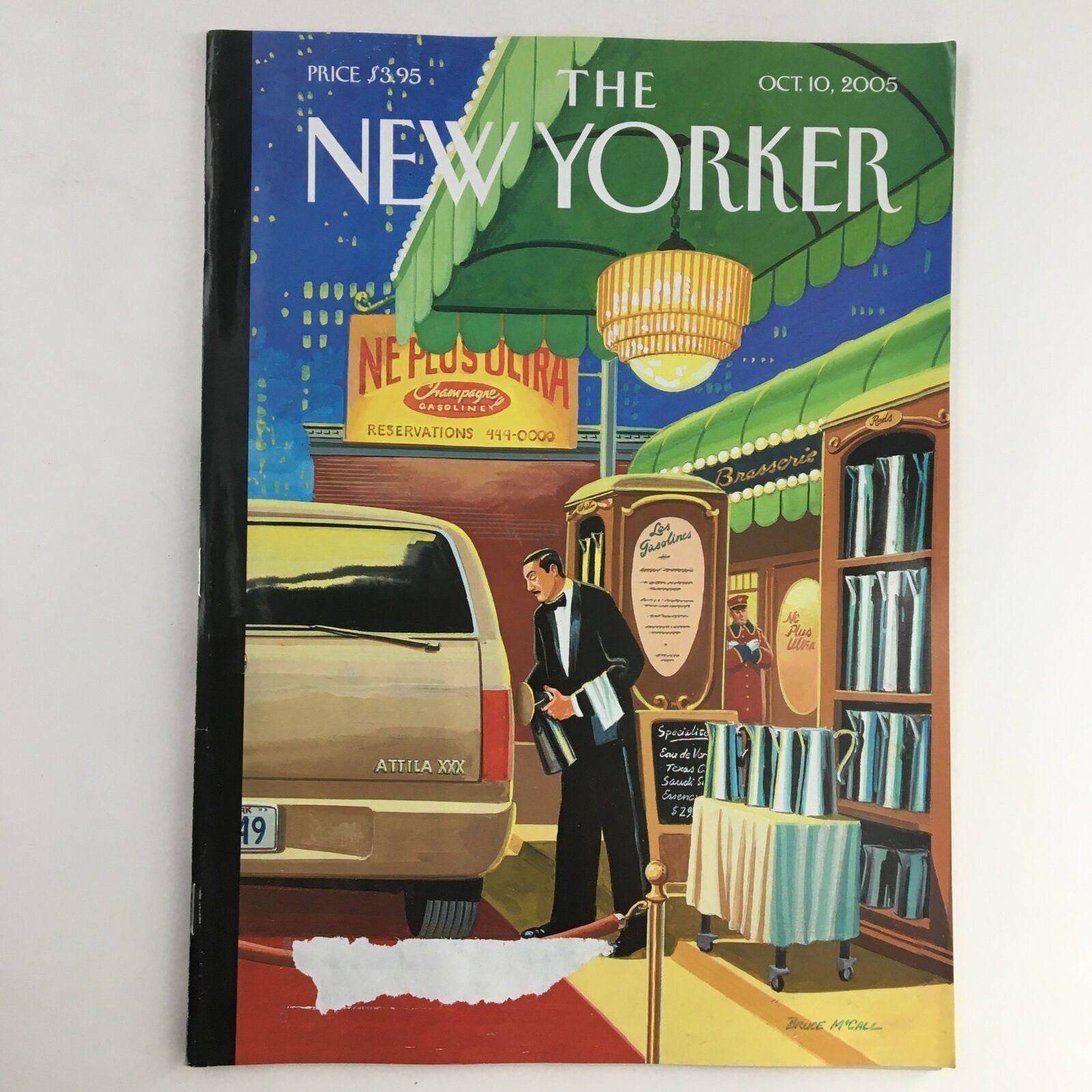 The New Yorker Full Magazine October 10 2005 A Soupcon of Ethyl Bruce McCall VG