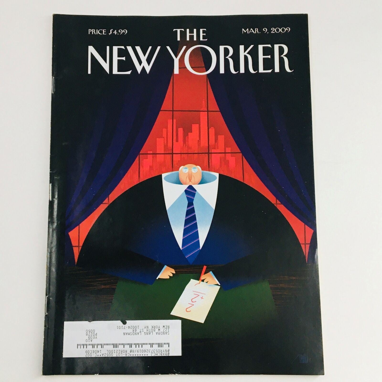 The New Yorker March 9 2009 Full Magazine Theme Cover by Bob Staake