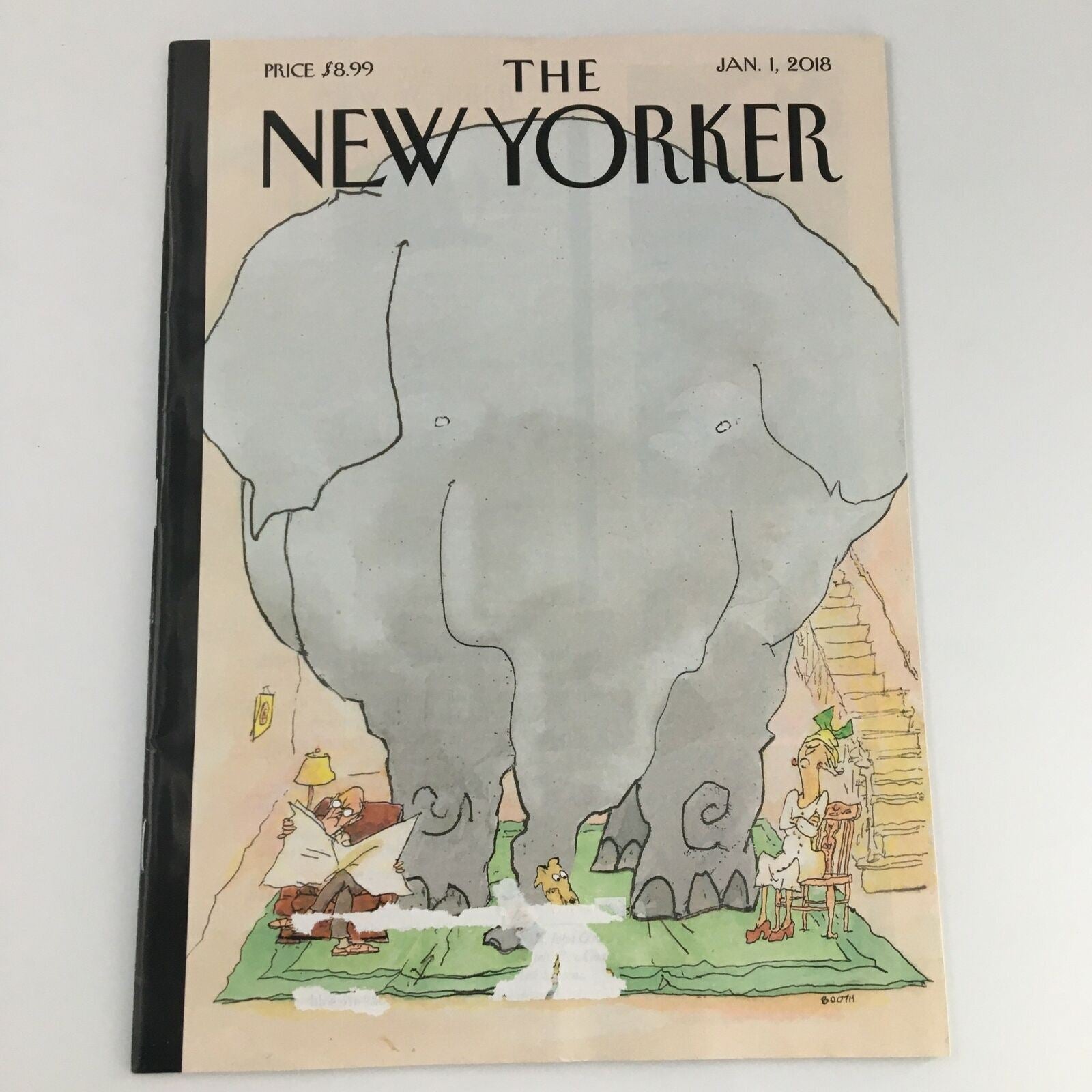 The New Yorker January 1 2018 Full Magazine Theme Cover George Booth