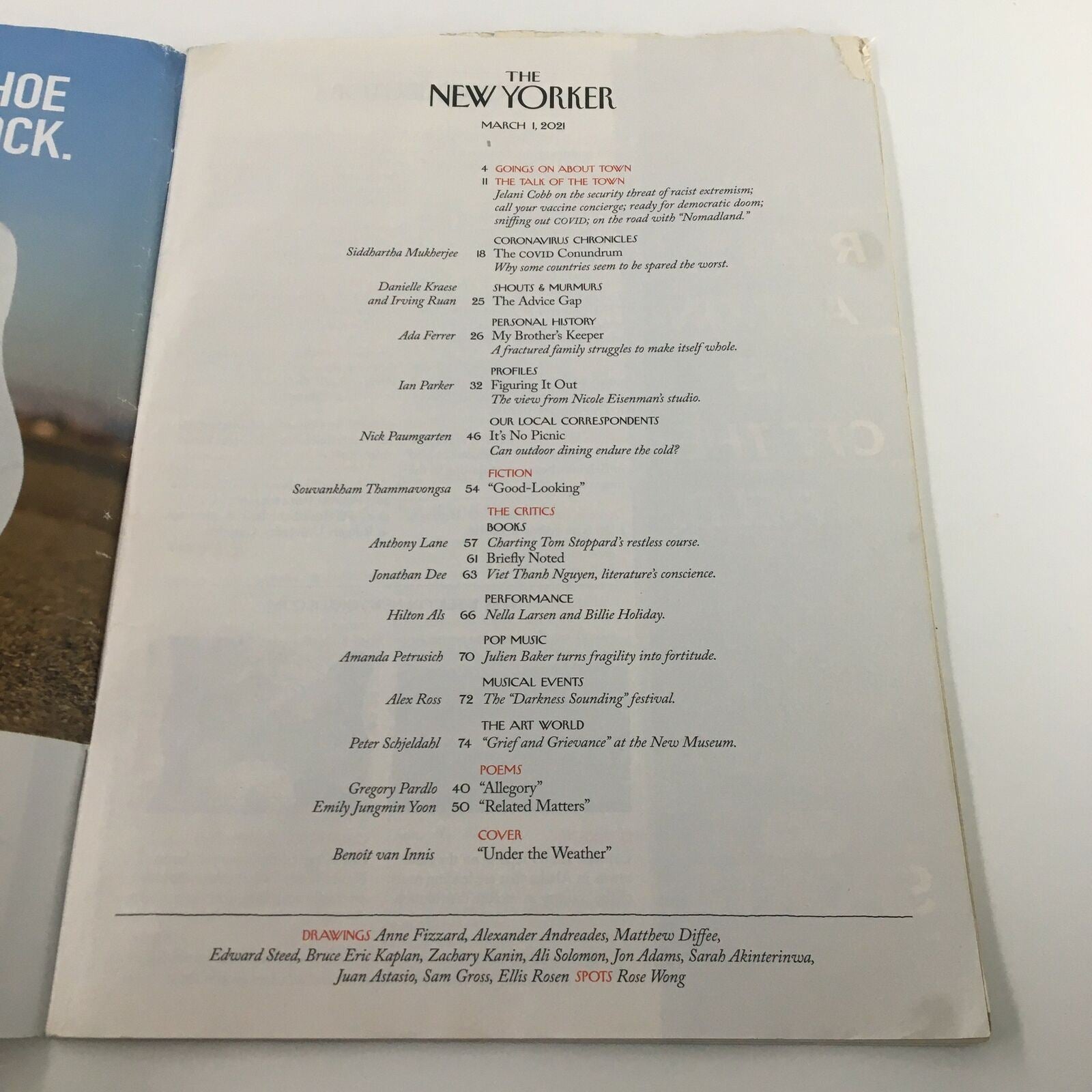 The New Yorker Full Magazine March 1 2021 Under the Weather B van Innis No Label