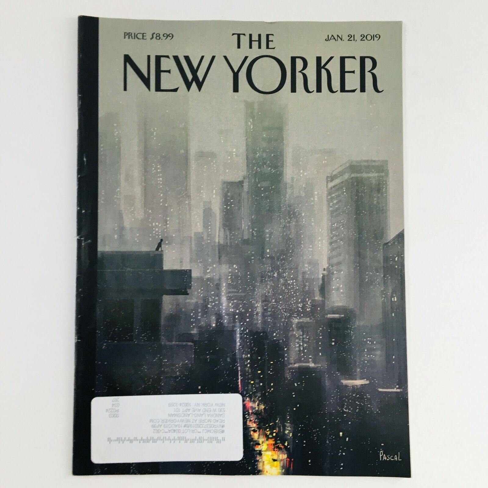 The New Yorker January 21 2019 Full Magazine Theme Cover by Pascal Campion VG