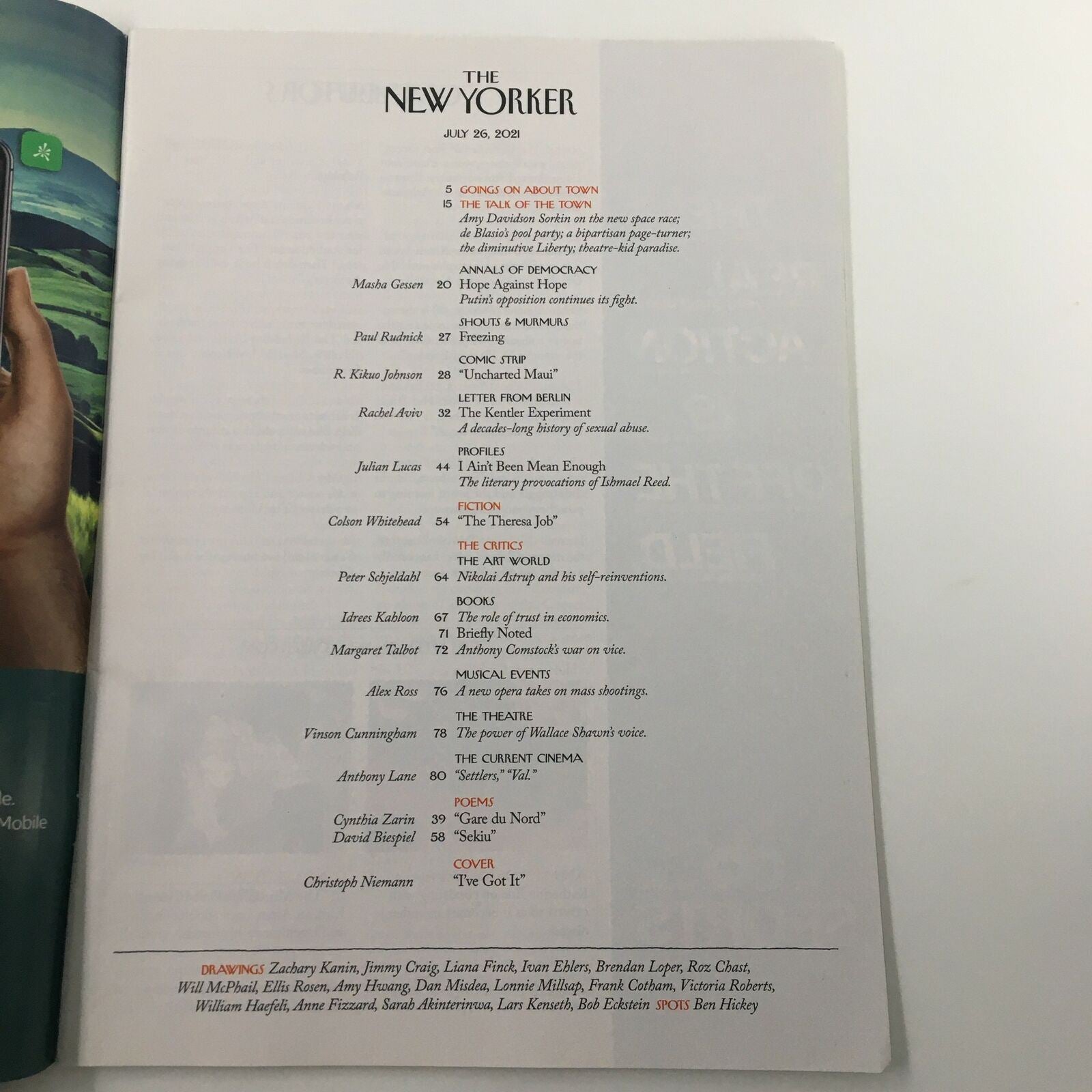 The New Yorker Full Magazine July 26 2021 I've Got It Christoph Niemann No Label