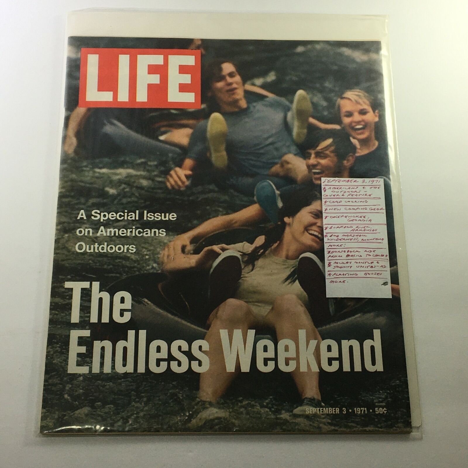 VTG Life Magazine September 3 1971 Americans & The Outdoors Cover, Newsstand