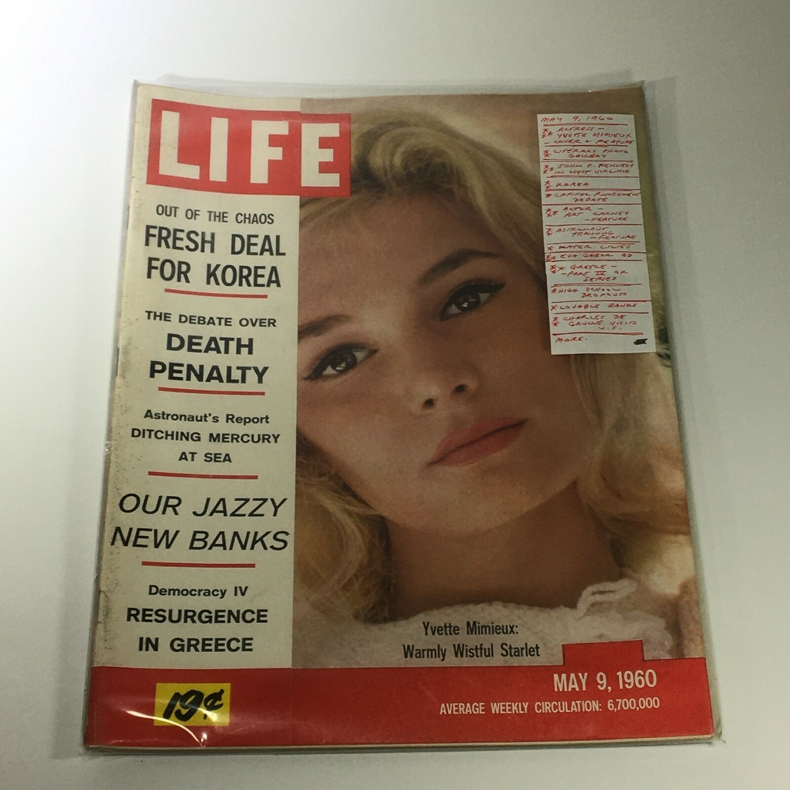 VTG Life Magazine May 9 1960 Actress Yvette Mimieux Cover Feature, Newsstand