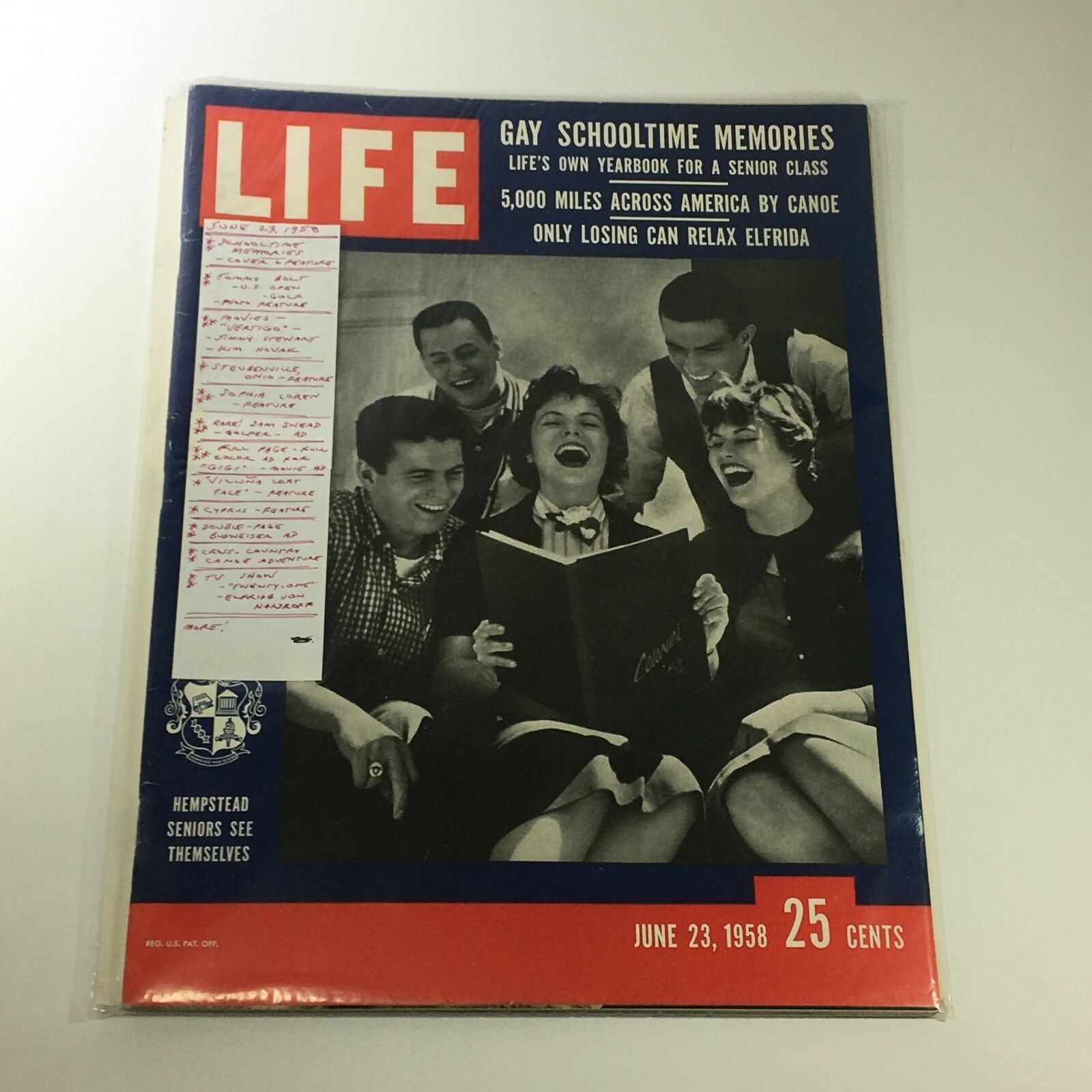 VTG Life Magazine June 23 1958 School Time Memories Cover Feature, Newsstand