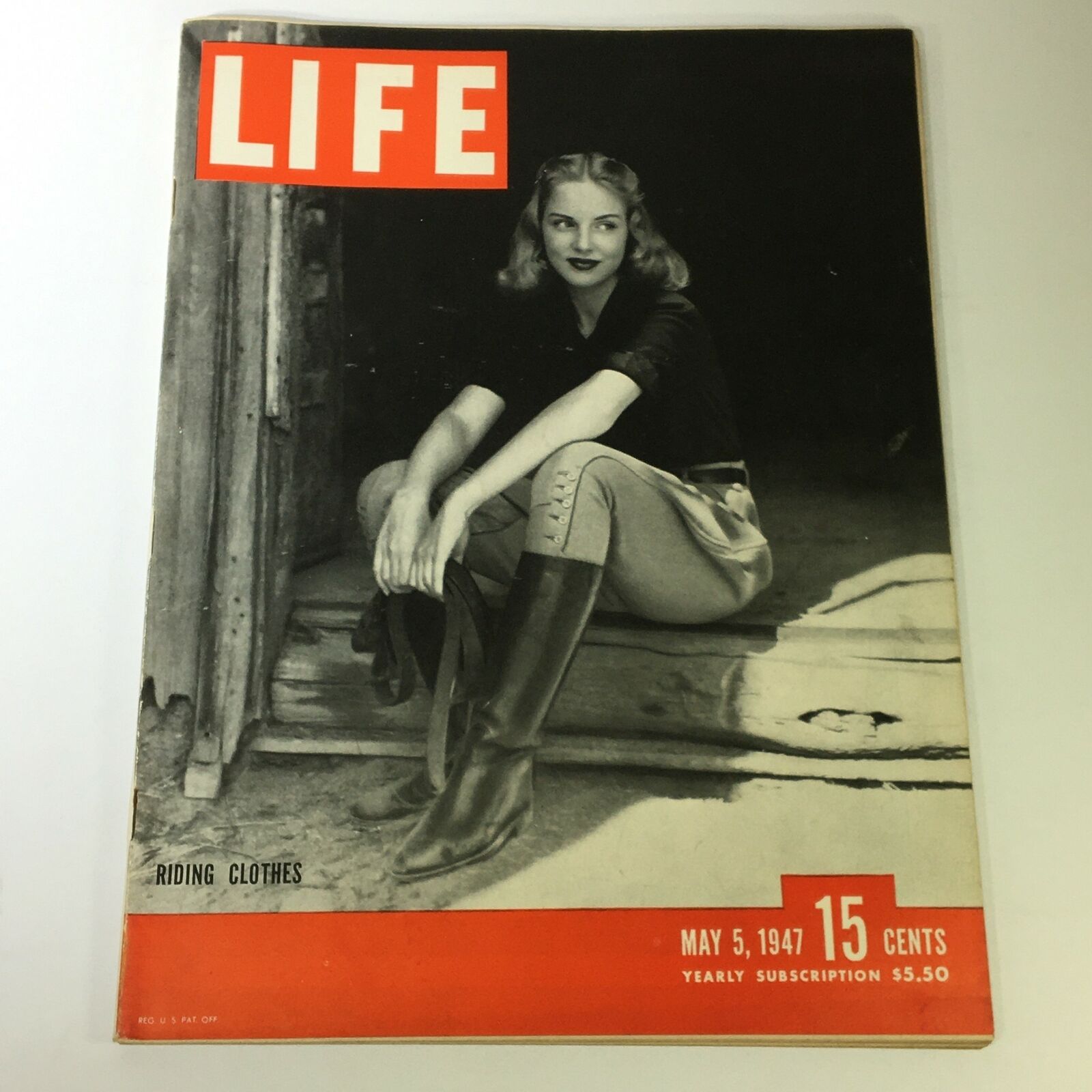 VTG Life Magazine May 5 1947 Riding Clothes Fashion Model Cover, Newsstand