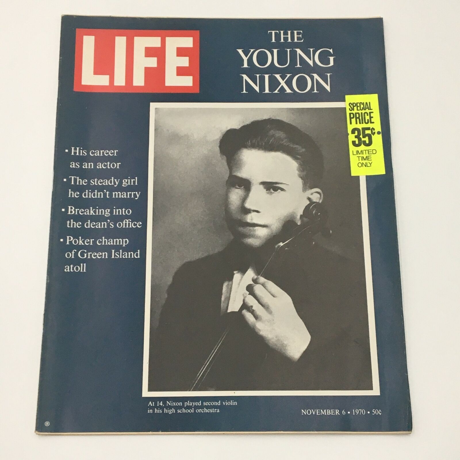 VTG Life Magazine November 6 1970 The Young Richard Nixon Cover, Newsstand