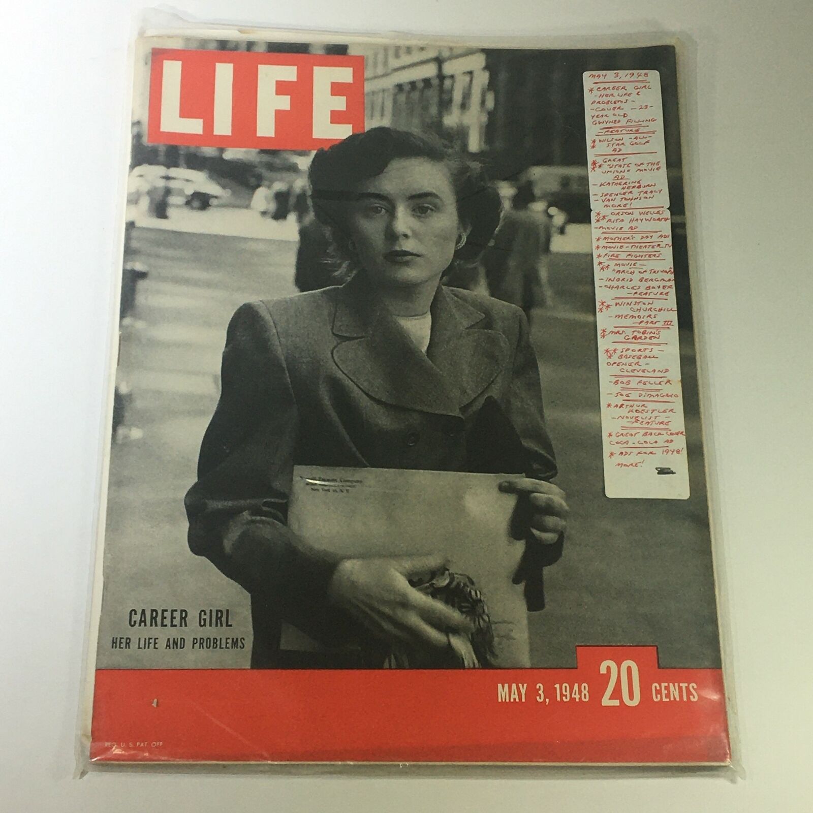 VTG Life Magazine May 3 1948 Career Girl Her Life & Problems Cover, Newsstand