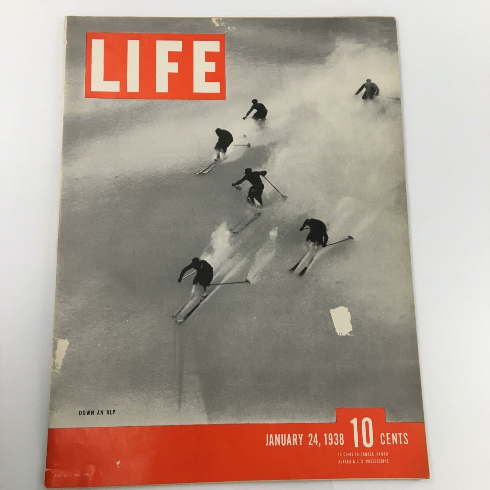 VTG Life Magazine January 24 1938 Skiers Down An Alp Newsstand