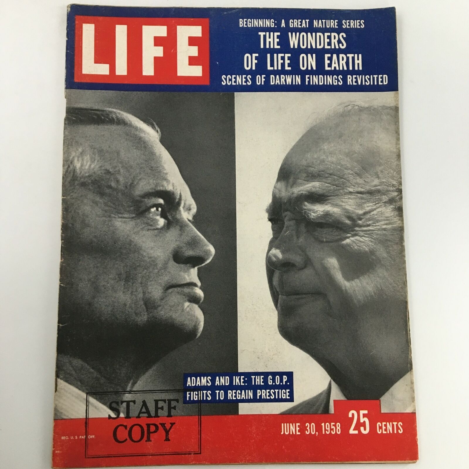 VTG Life Magazine June 30 1958 Sherman Adams, Dwight Eisenhower Newsstand