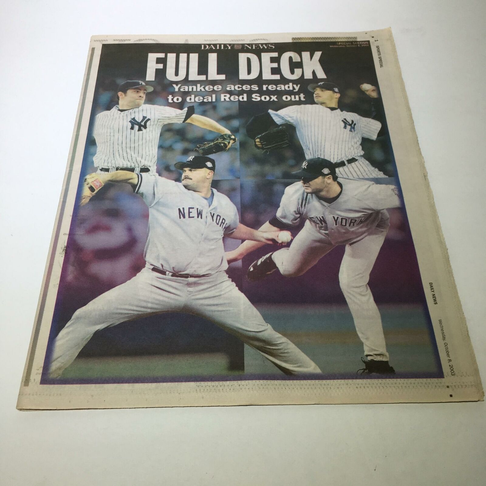 Sports Special Daily News: Oct 8 2003 Yankee Aces Ready 2 Deal Red Sox Out