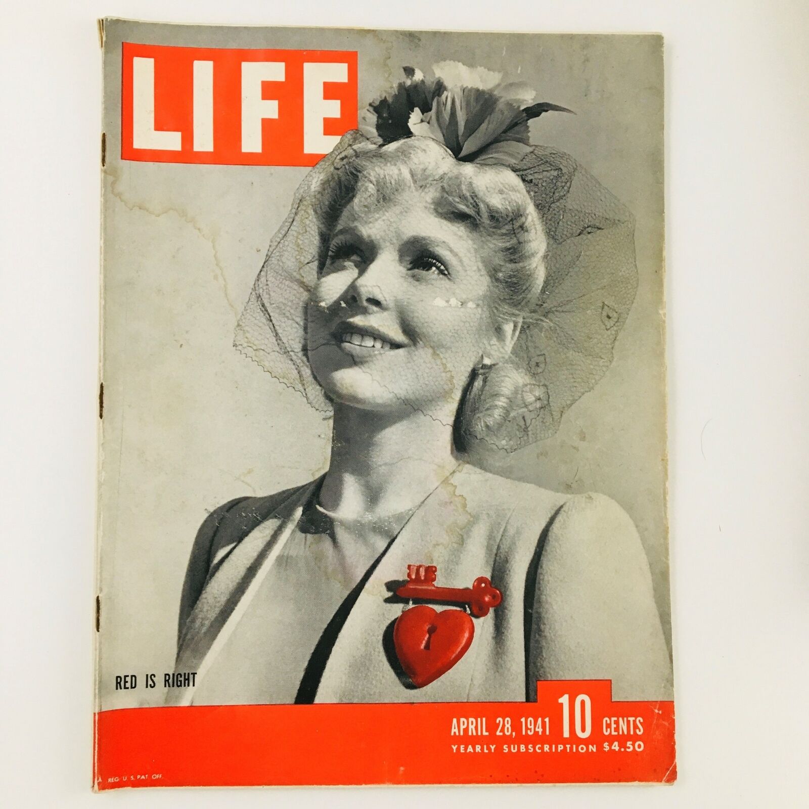 VTG Life Magazine April 28 1941 The Red is Always Right No Label