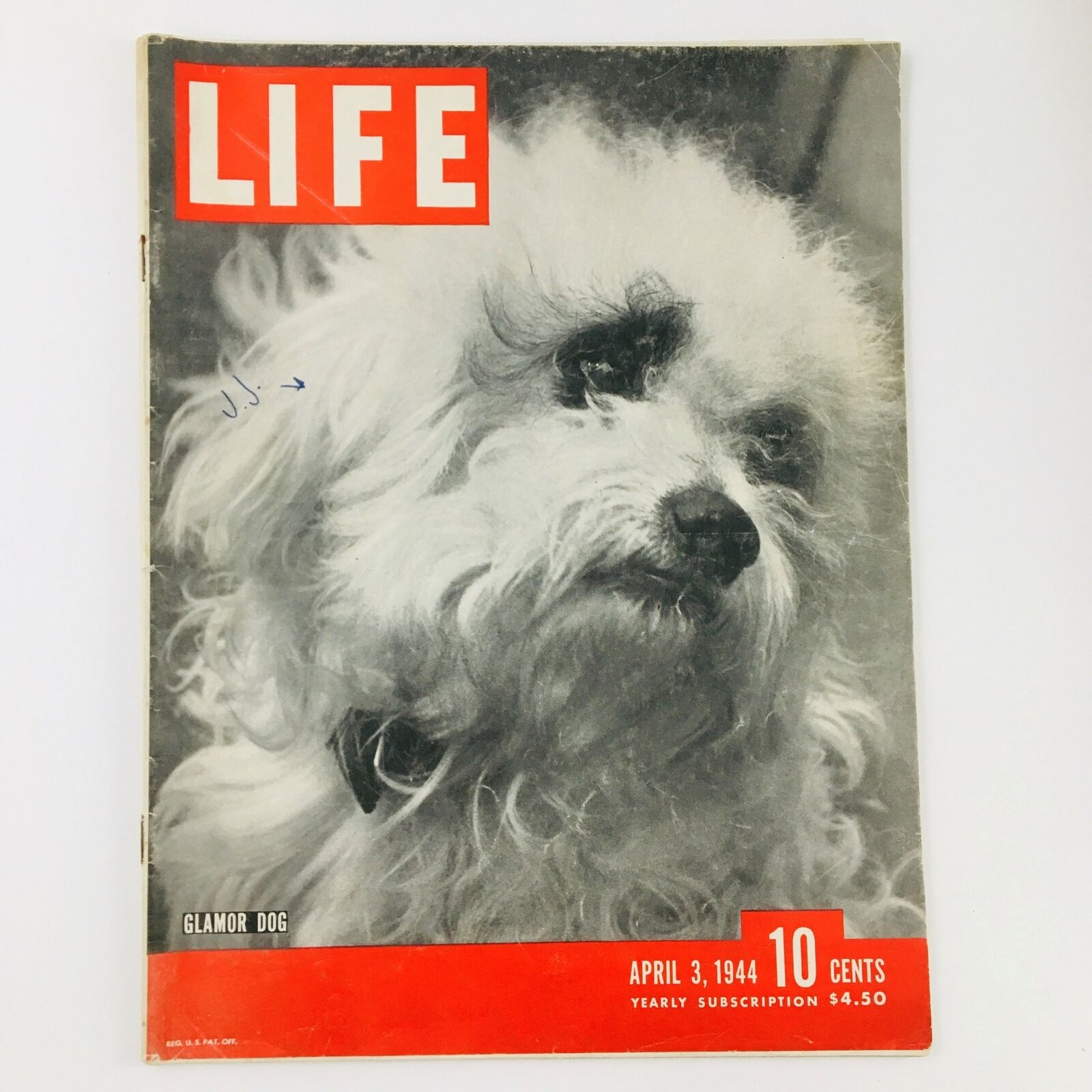 VTG Life Magazine April 3 1944 Glamor Dog Feature No Label