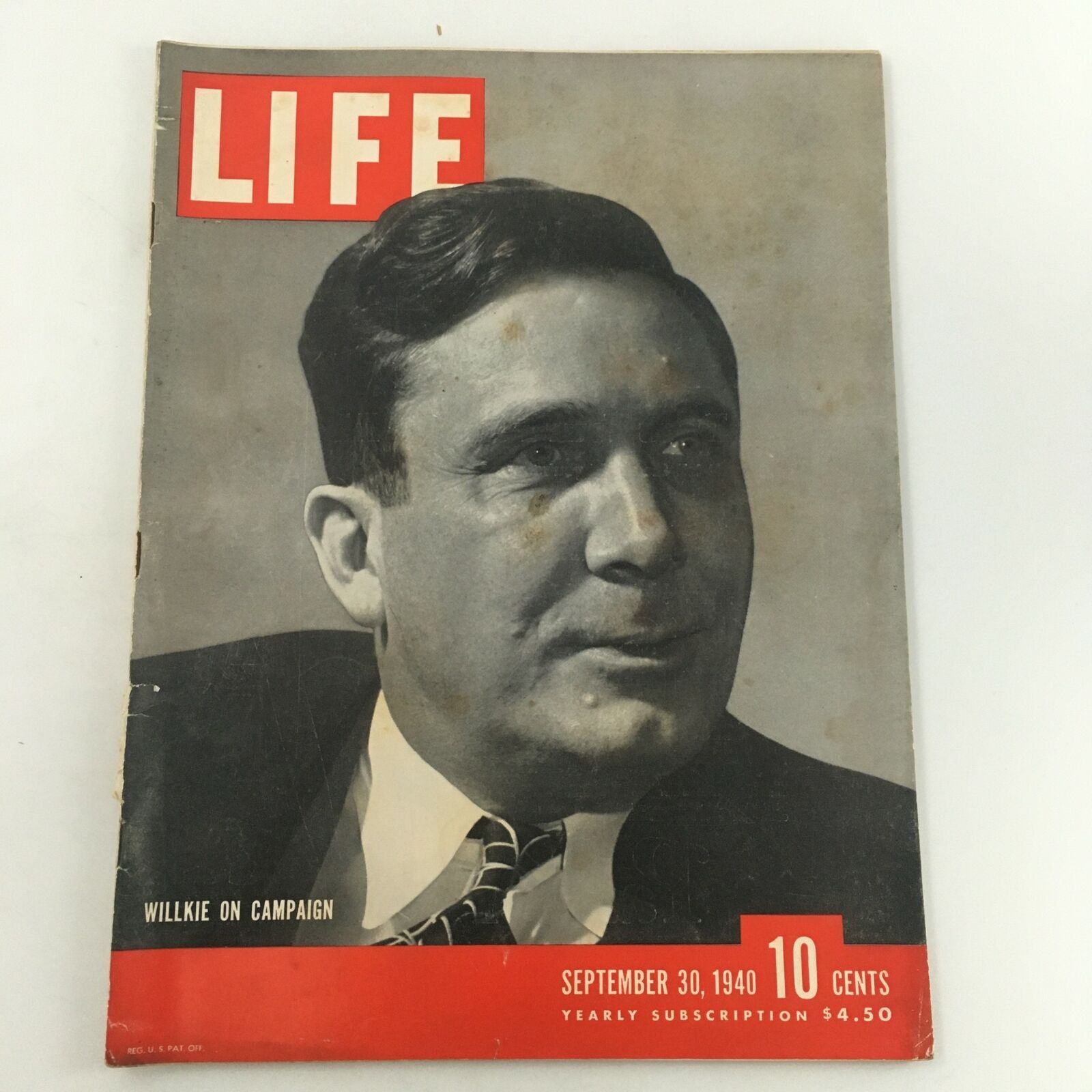 VTG Life Magazine September 30 1940 Willkie on Presidential Campaign, Newsstand