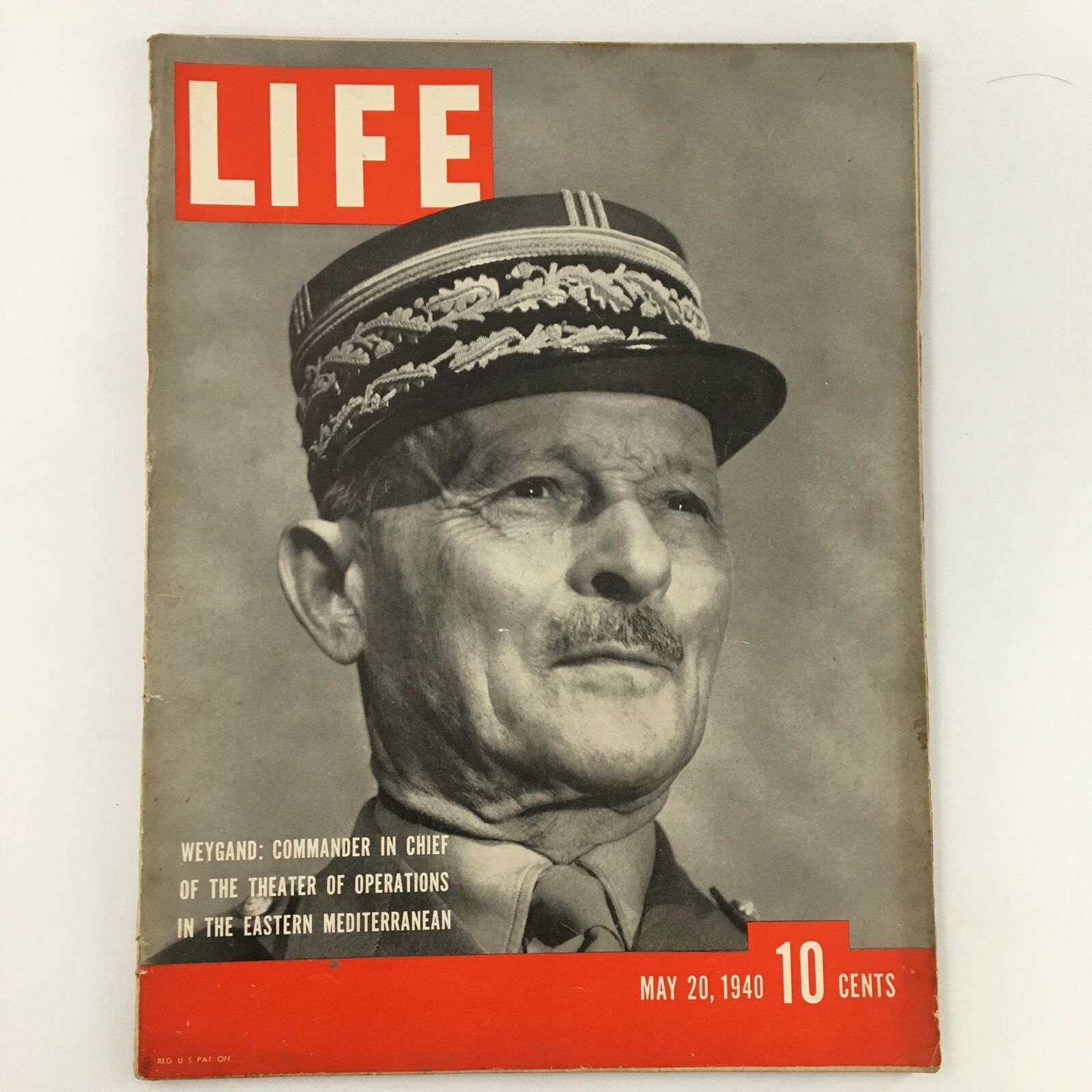 VTG Life Magazine May 20 1940 Weygand CINC Maxime Weygand Feature Newsstand