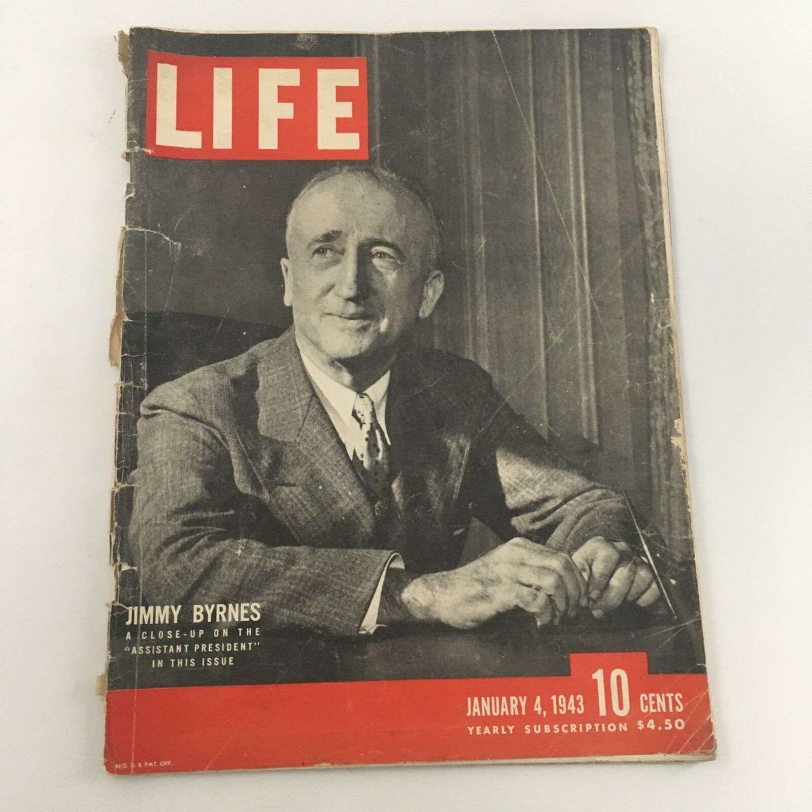 VTG Life Magazine January 4, 1943 Jimmy Byrnes Assistant President Newsstand