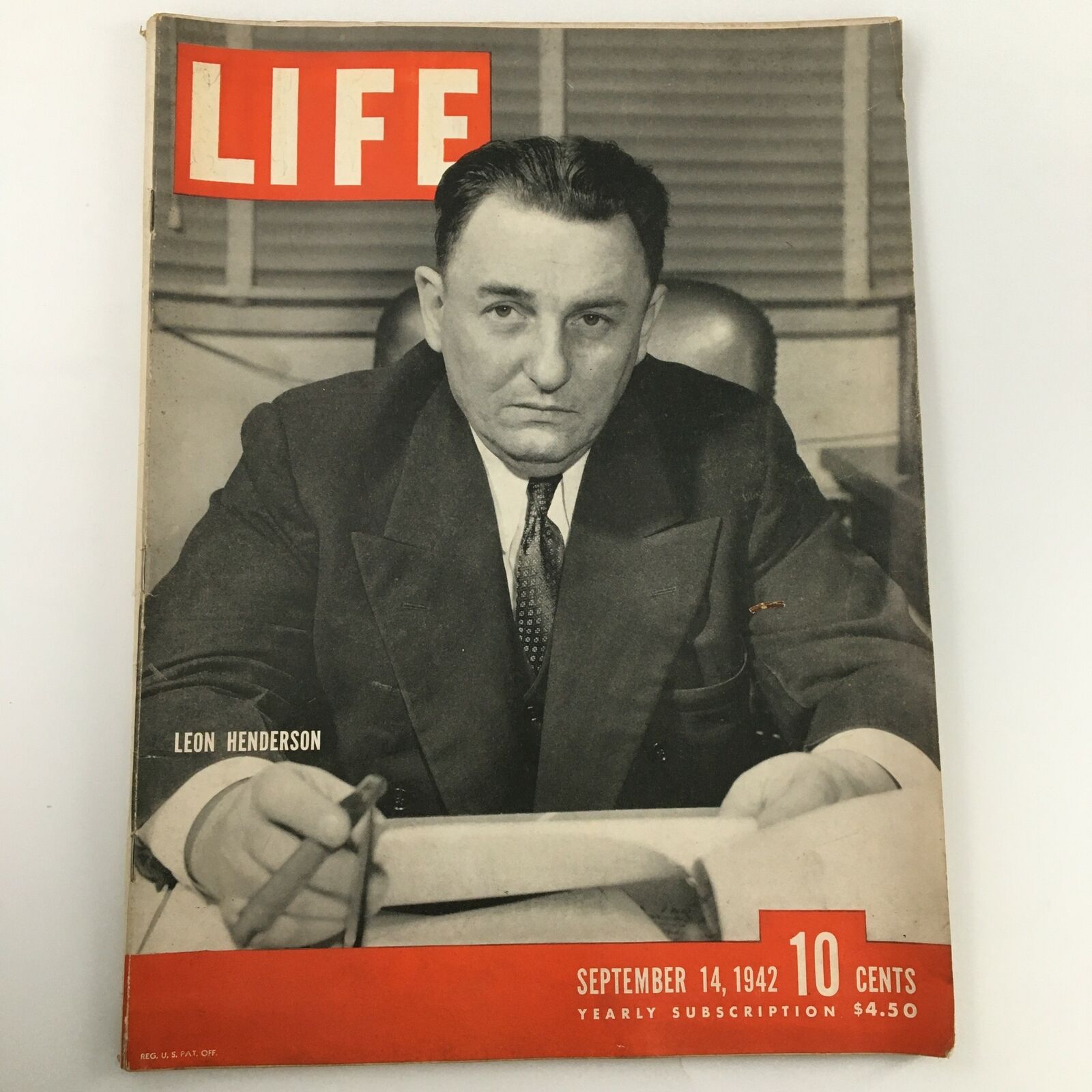 VTG Life Magazine September 14 1942 Administrator Leon Henderson Newsstand