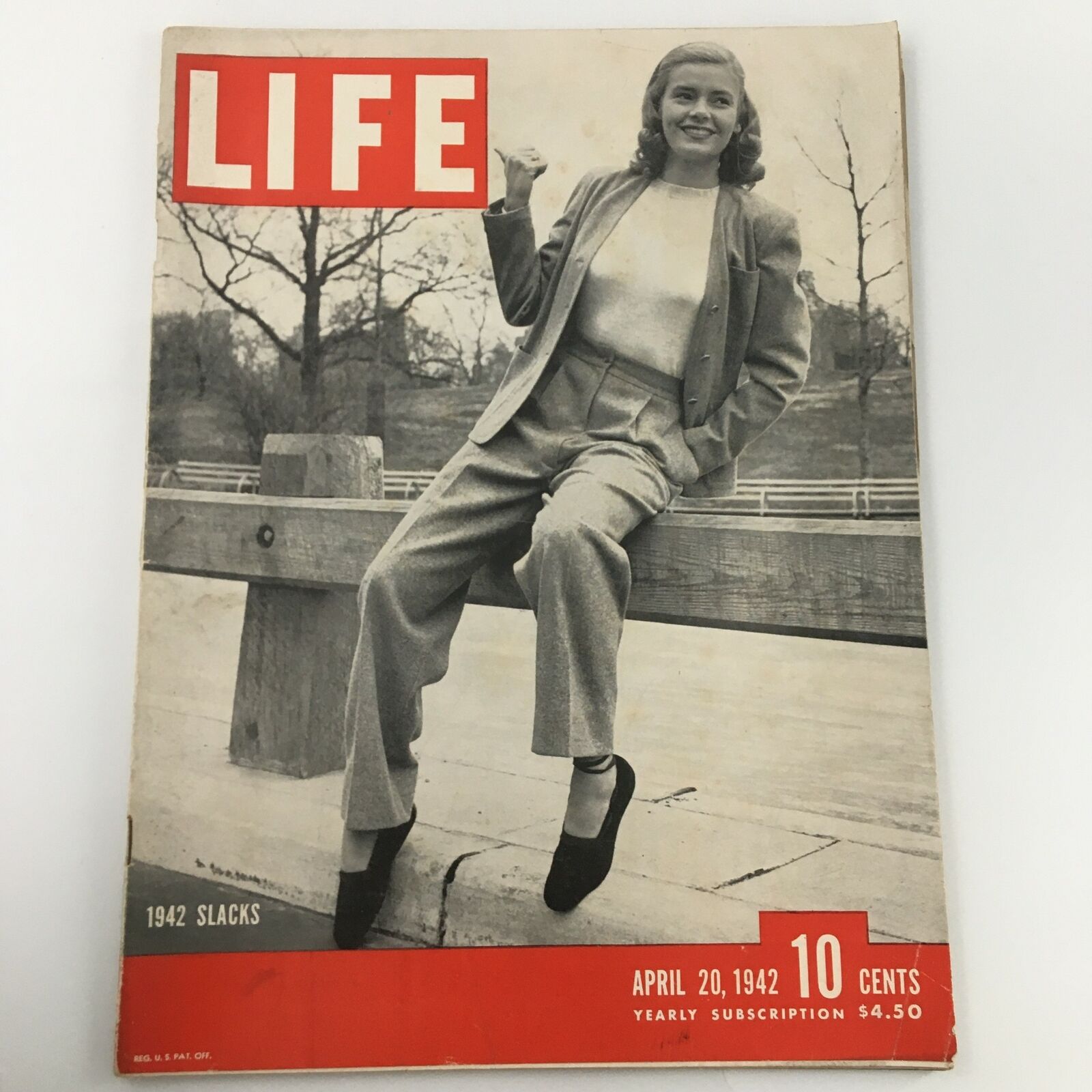 VTG Life Magazine April 20 1942 Slacks, Joe Dimaggio Feature Newsstand