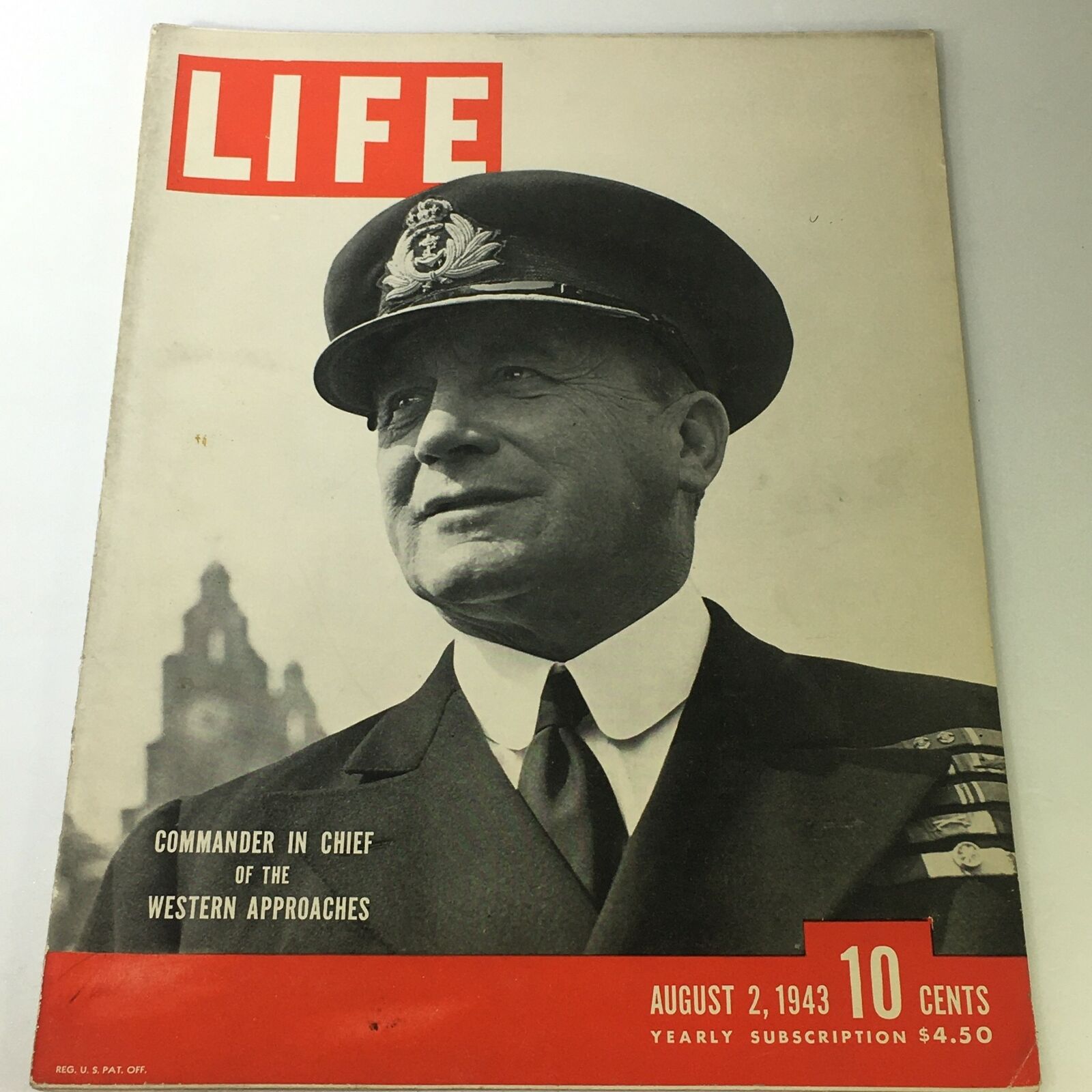 VTG Life Magazine August 2 1943 - Commander in Chief Max Horton of the Western