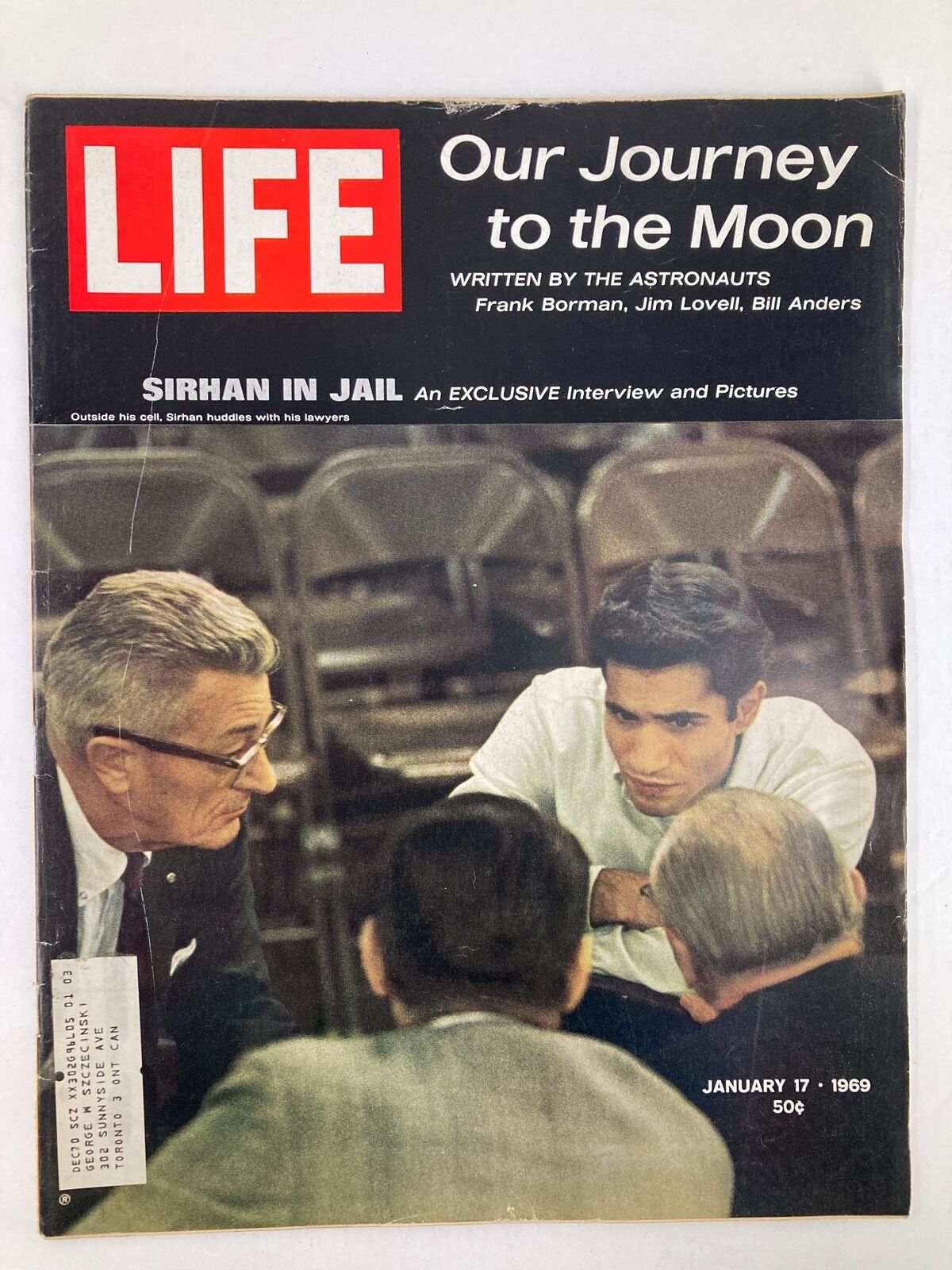 VTG Life Magazine January 17 1969 Sirhan in Jail & Our Journey To The Moon