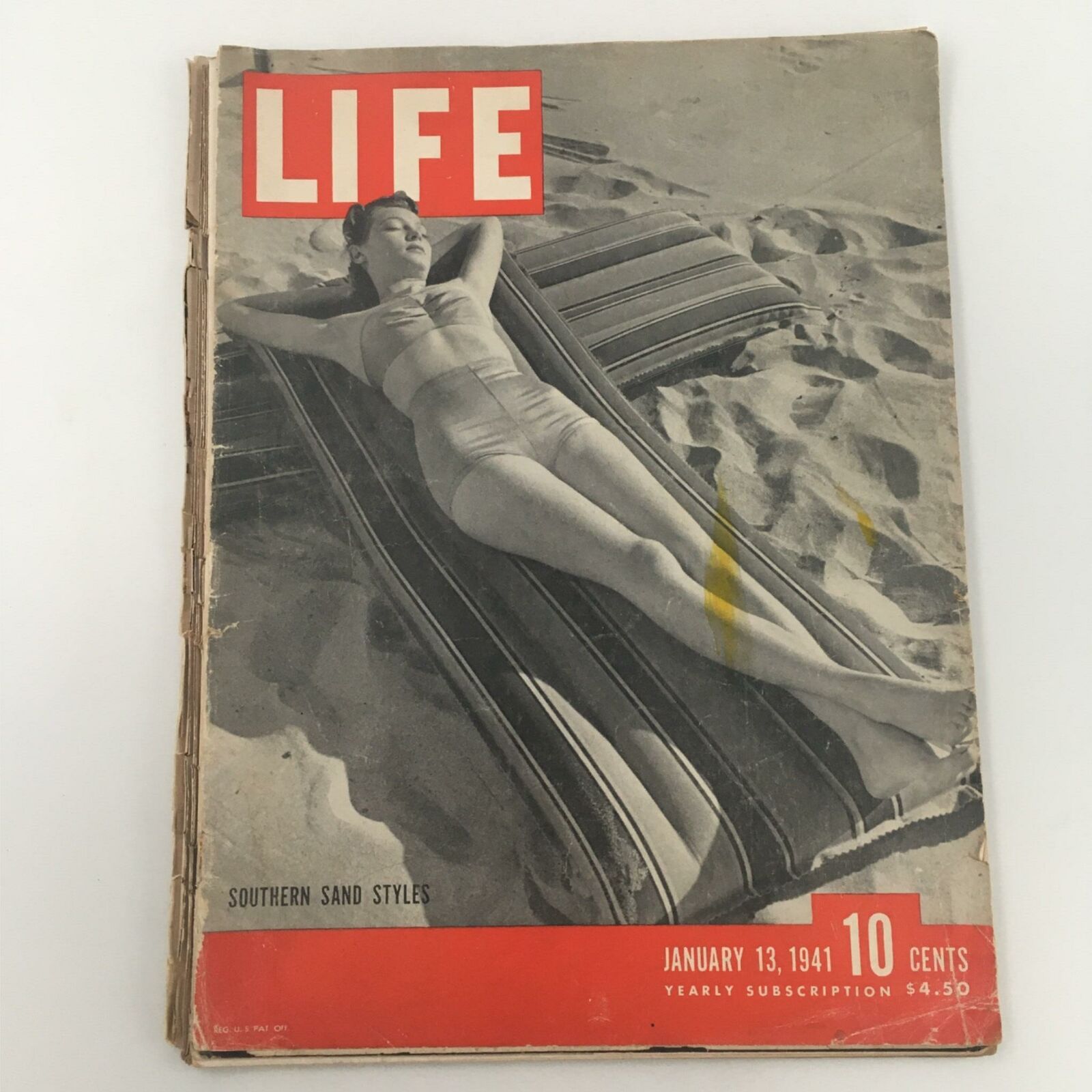 VTG Life Magazine January 13, 1941 Southern Sand Styles Newsstand