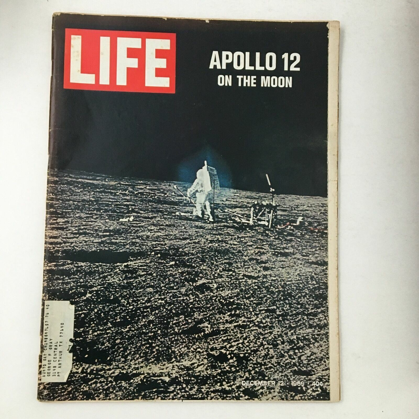 Life Magazine December 12 1969 Photograph of Apollo 12 on the Moon