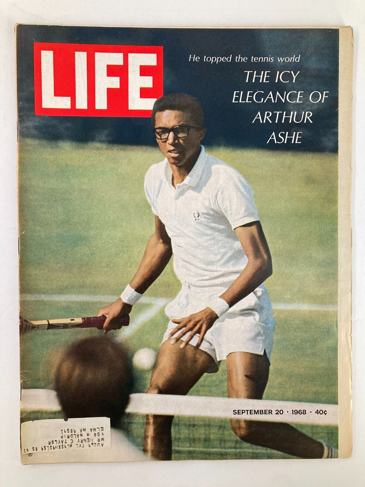 VTG Life Magazine September 20 1968 The Icy Elegance of Arthur Ashe