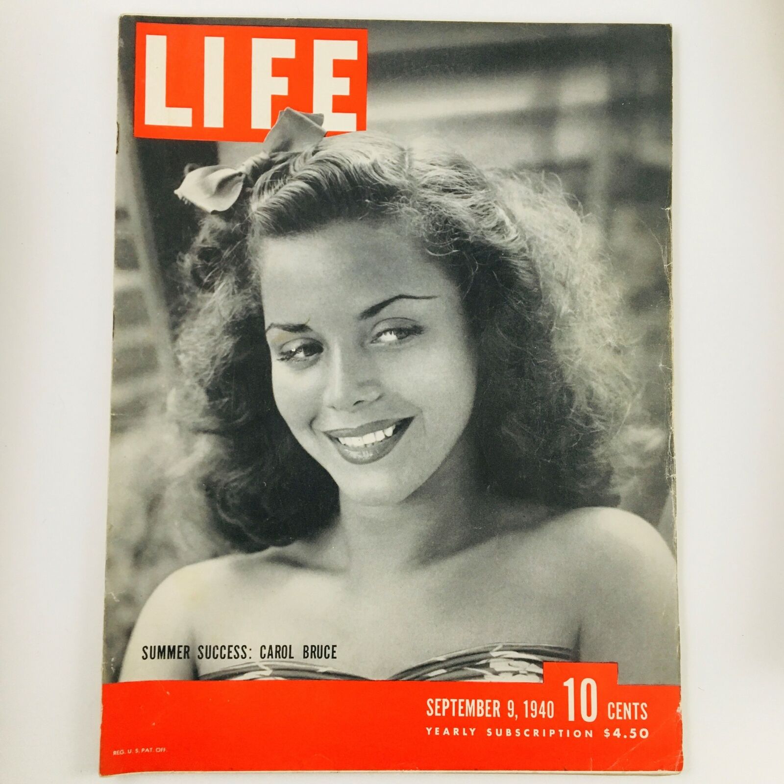 VTG Life Magazine September 9 1940 cover featuring singer Carol Bruce, showcasing a vintage summer success theme.